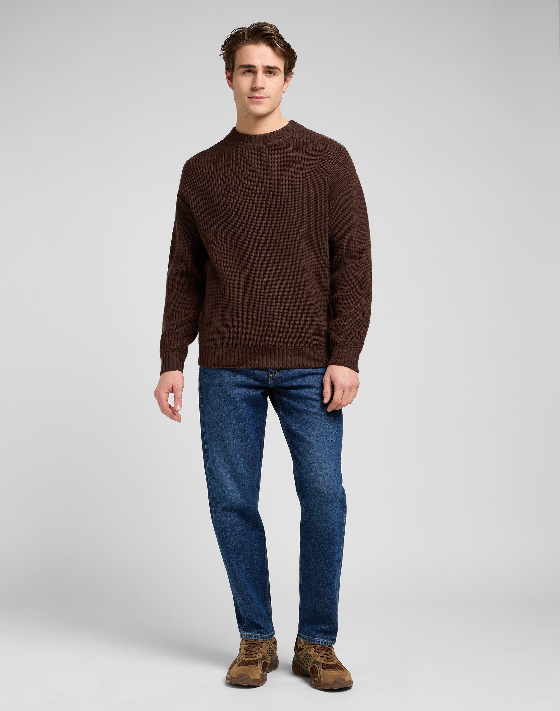 Chunky Crew Neck in Arabica Pullover Lee