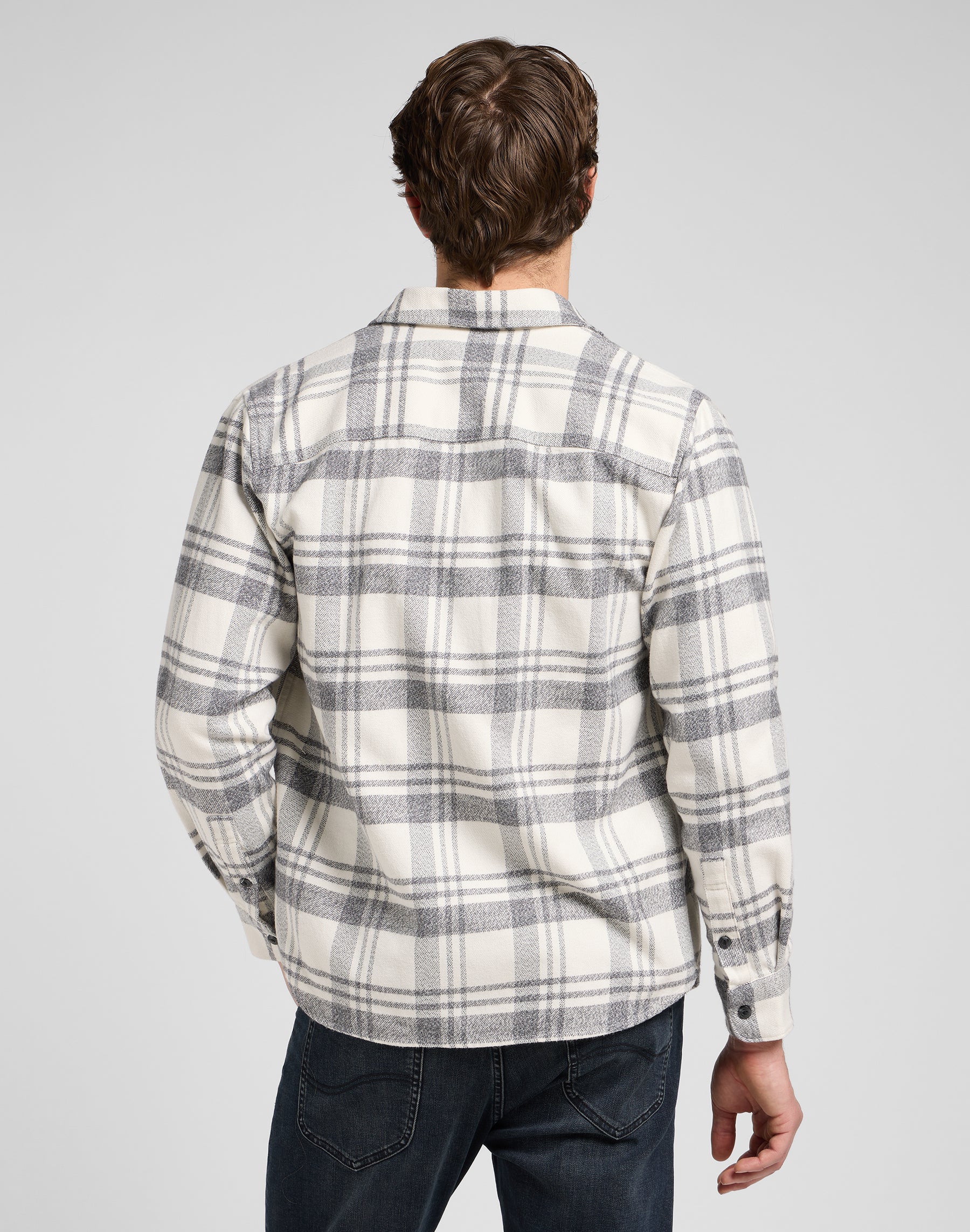 Mercantile Shirt in Painter Gray Jaspe Plaid Hemden Lee