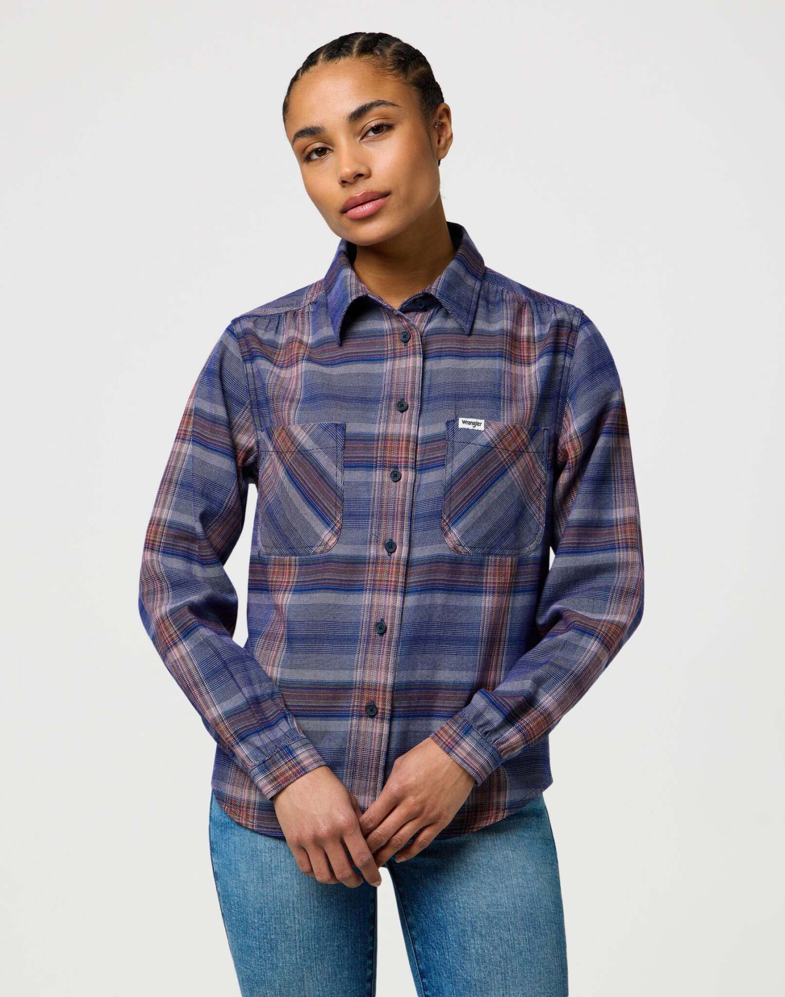 Femme Western Shirt in Earth Red Hemden Wrangler