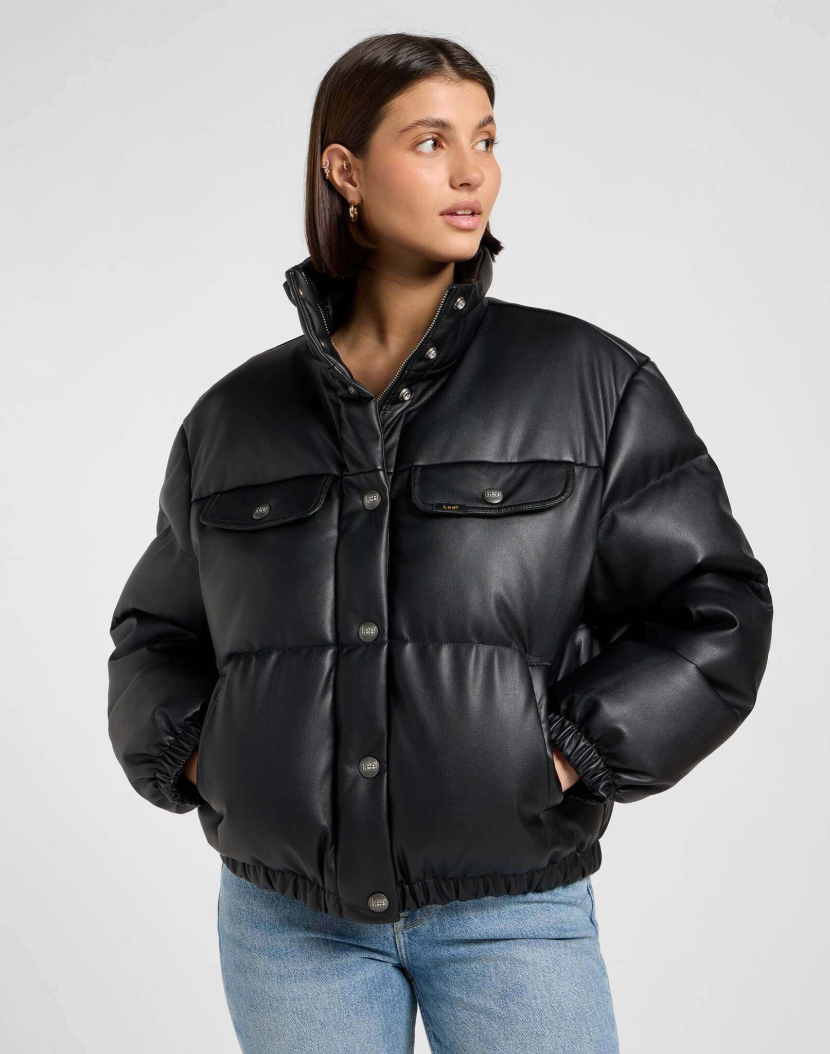 Rider Puffer Jacket in Unionall Black Jacken Lee