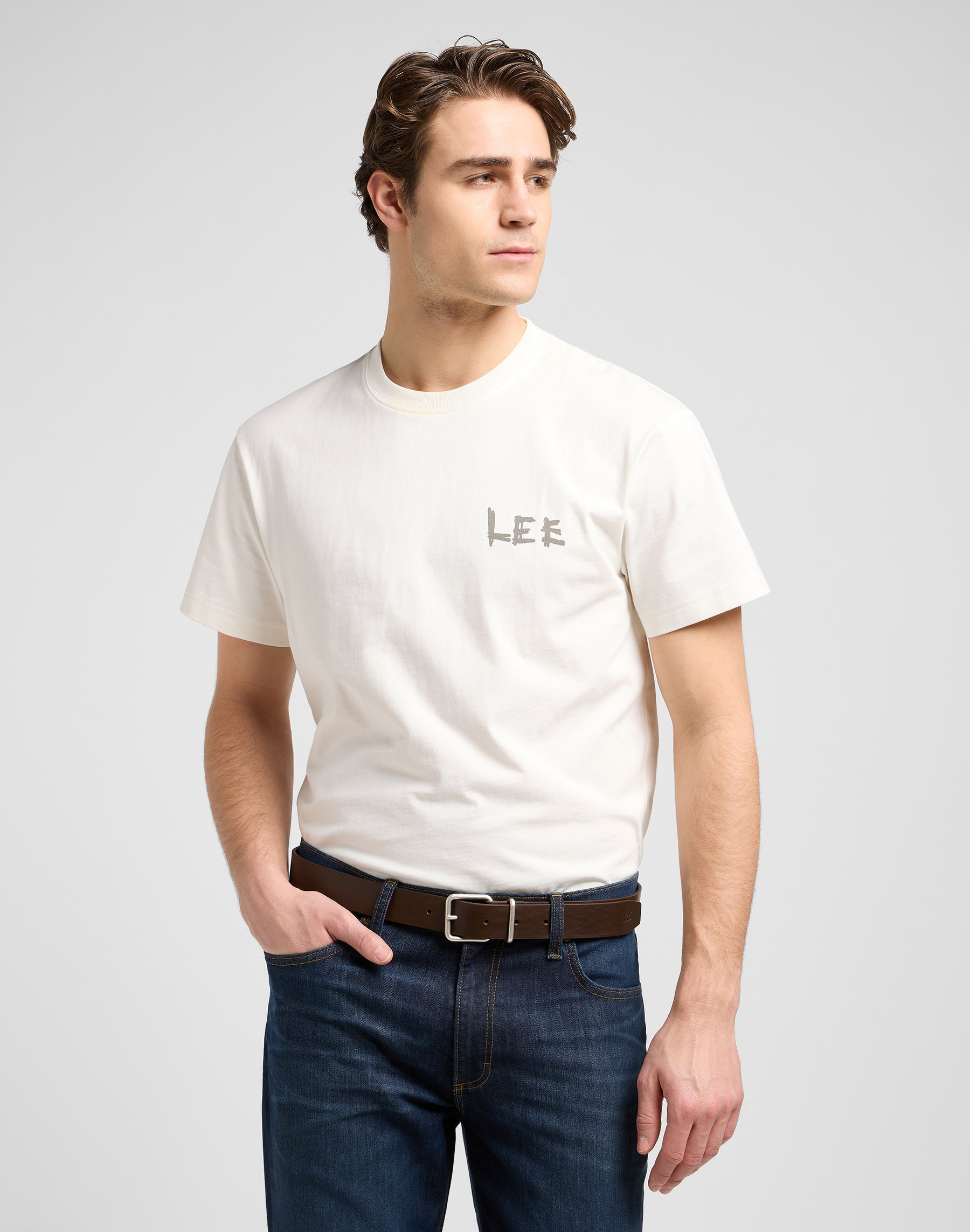 Casual Belt in Dark Brown Gürtel Lee