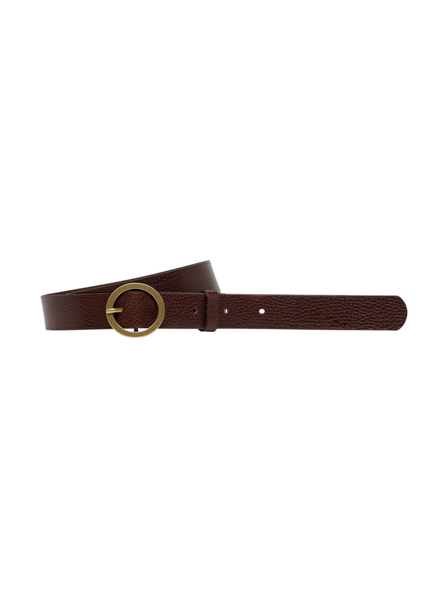 Round Buckle Belt in Dark Brown Gürtel Lee