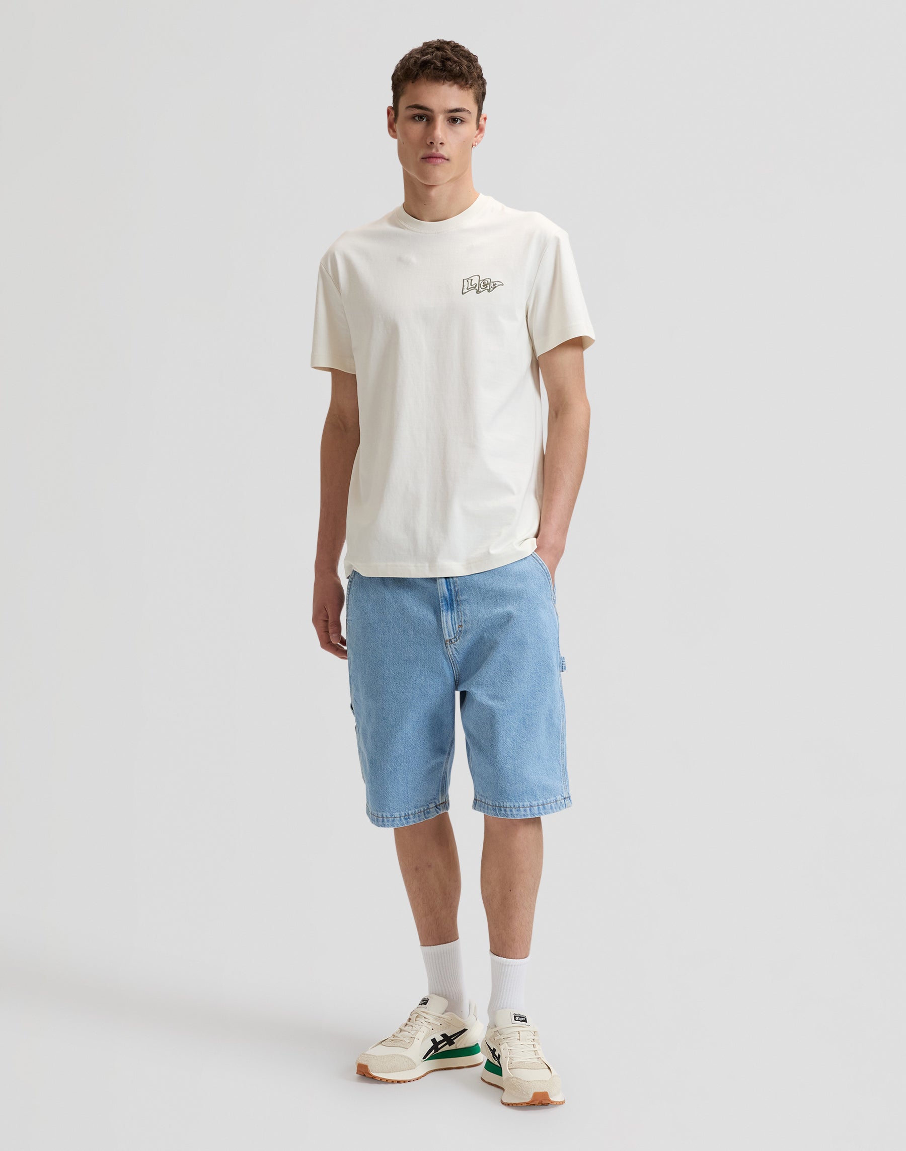 Lee Flag Tee in Natural