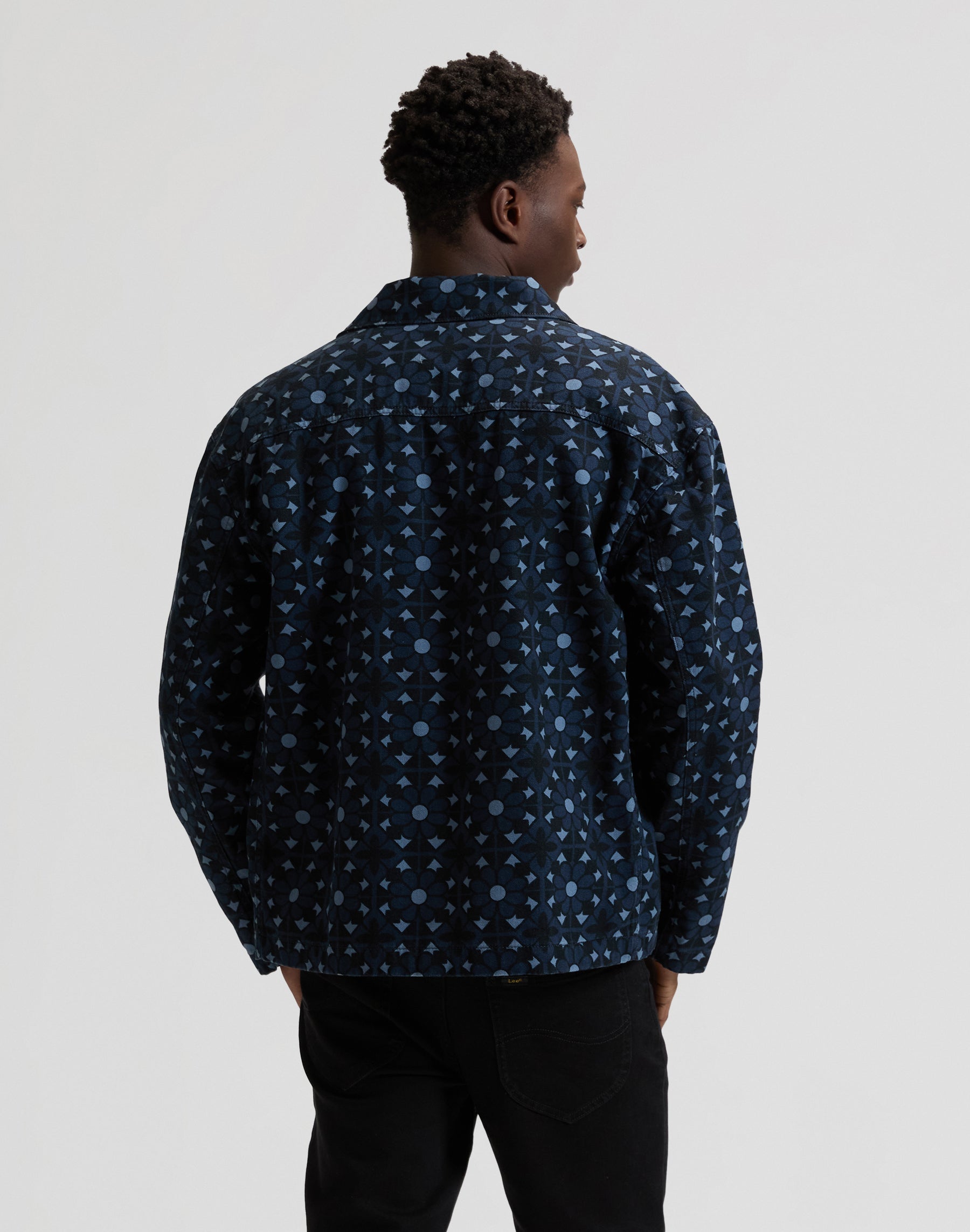 Clean Workwear Jacket in Geo Print Jacken Lee