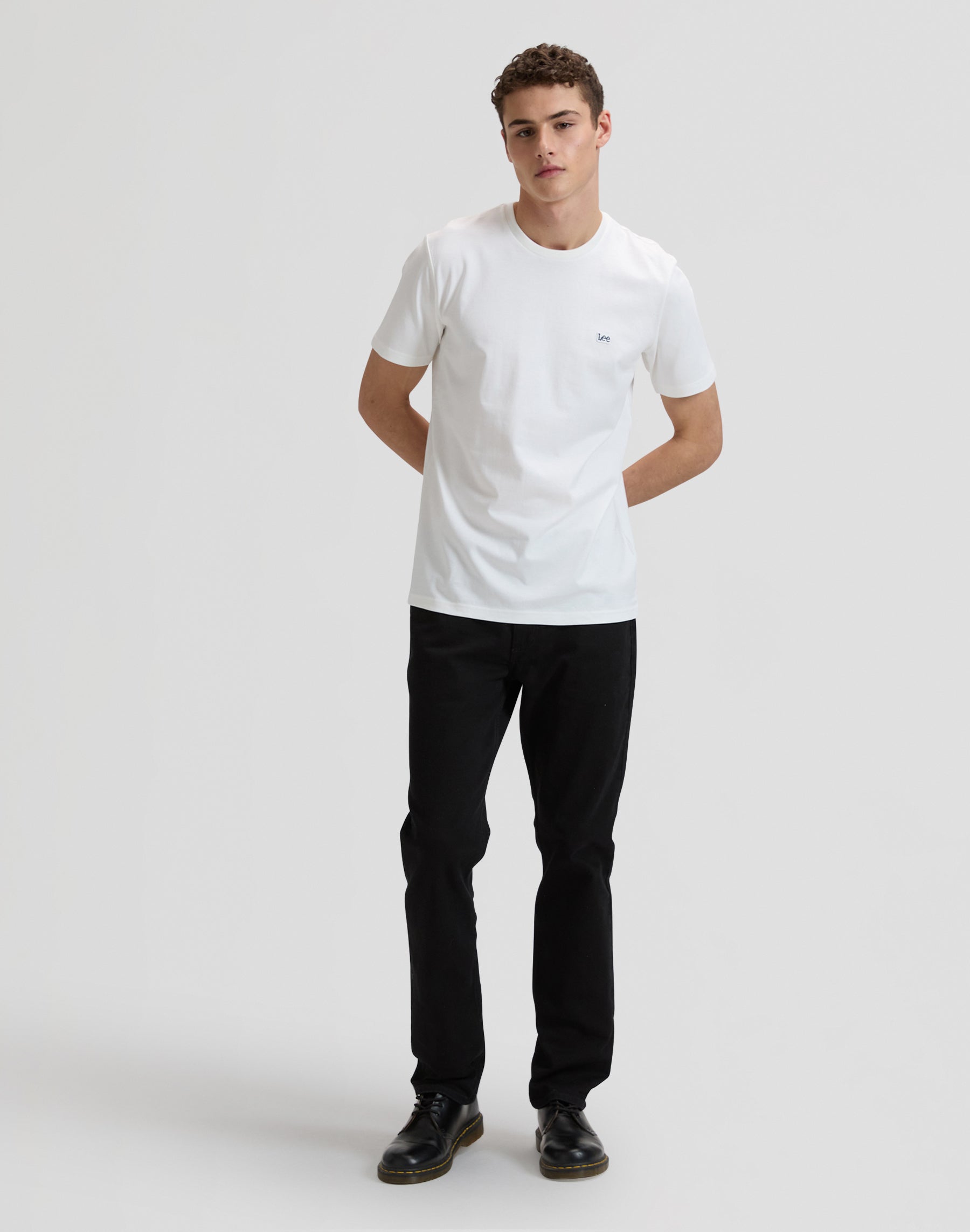 Ss Patch Logo Tee in White