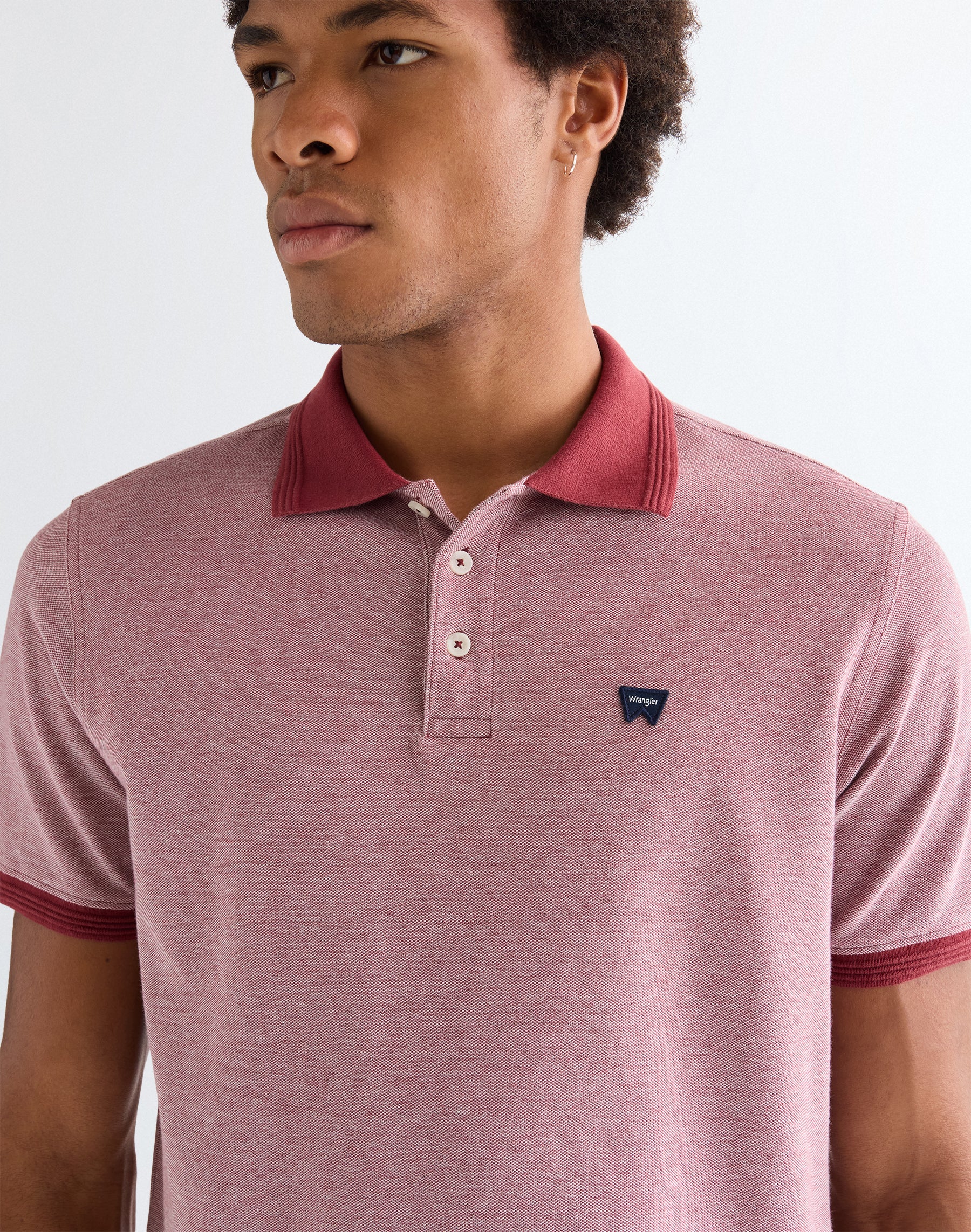 Refined Polo Shirt in Ruby Wine T-Shirts Wrangler