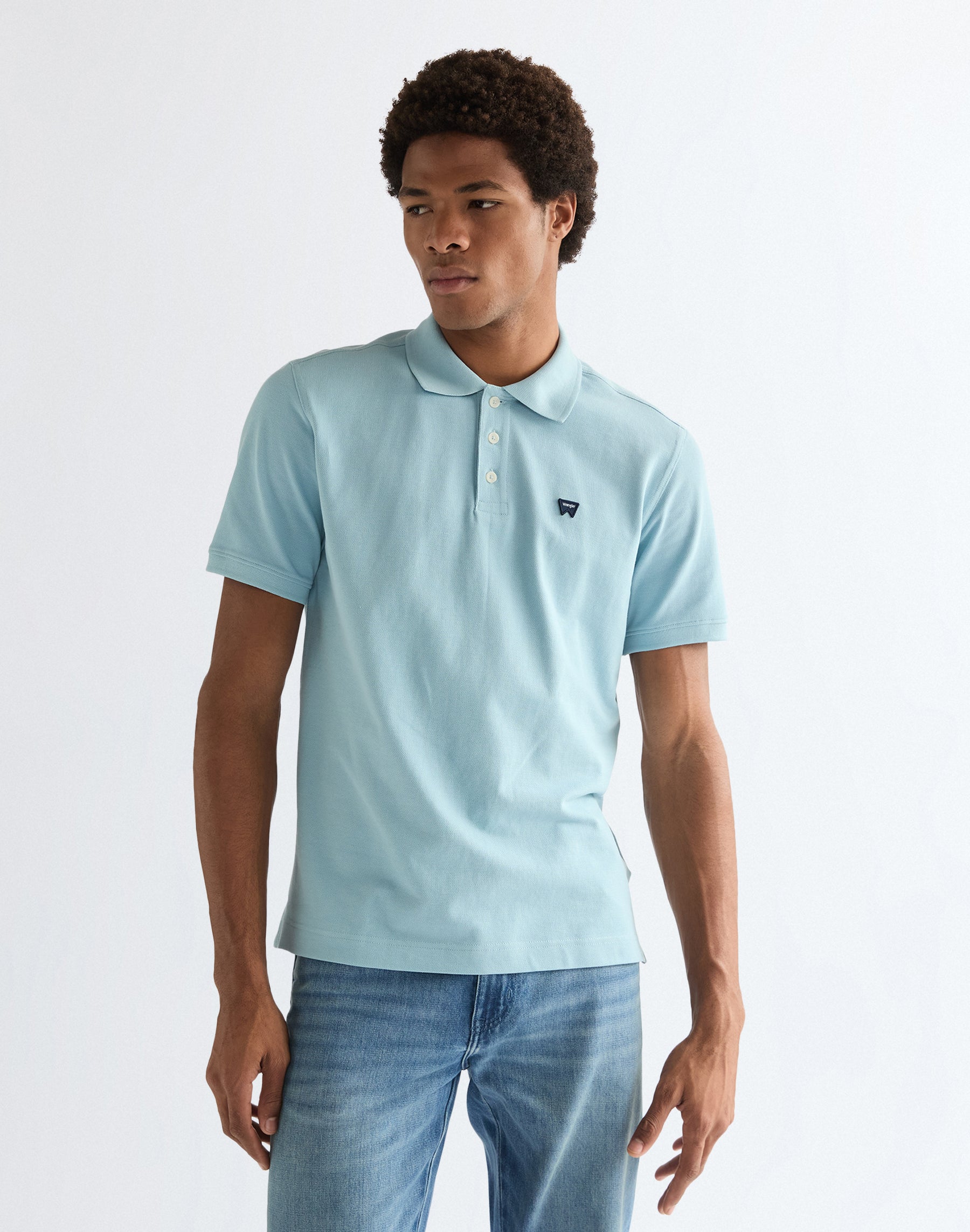 Polo Shirt in Forget Me Not T-Shirts Wrangler