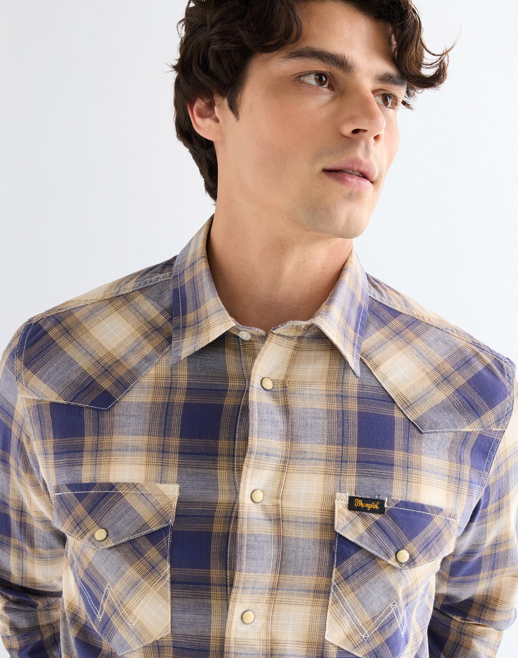 Western Indigo Shirt in Mood Indigo Hemden Wrangler