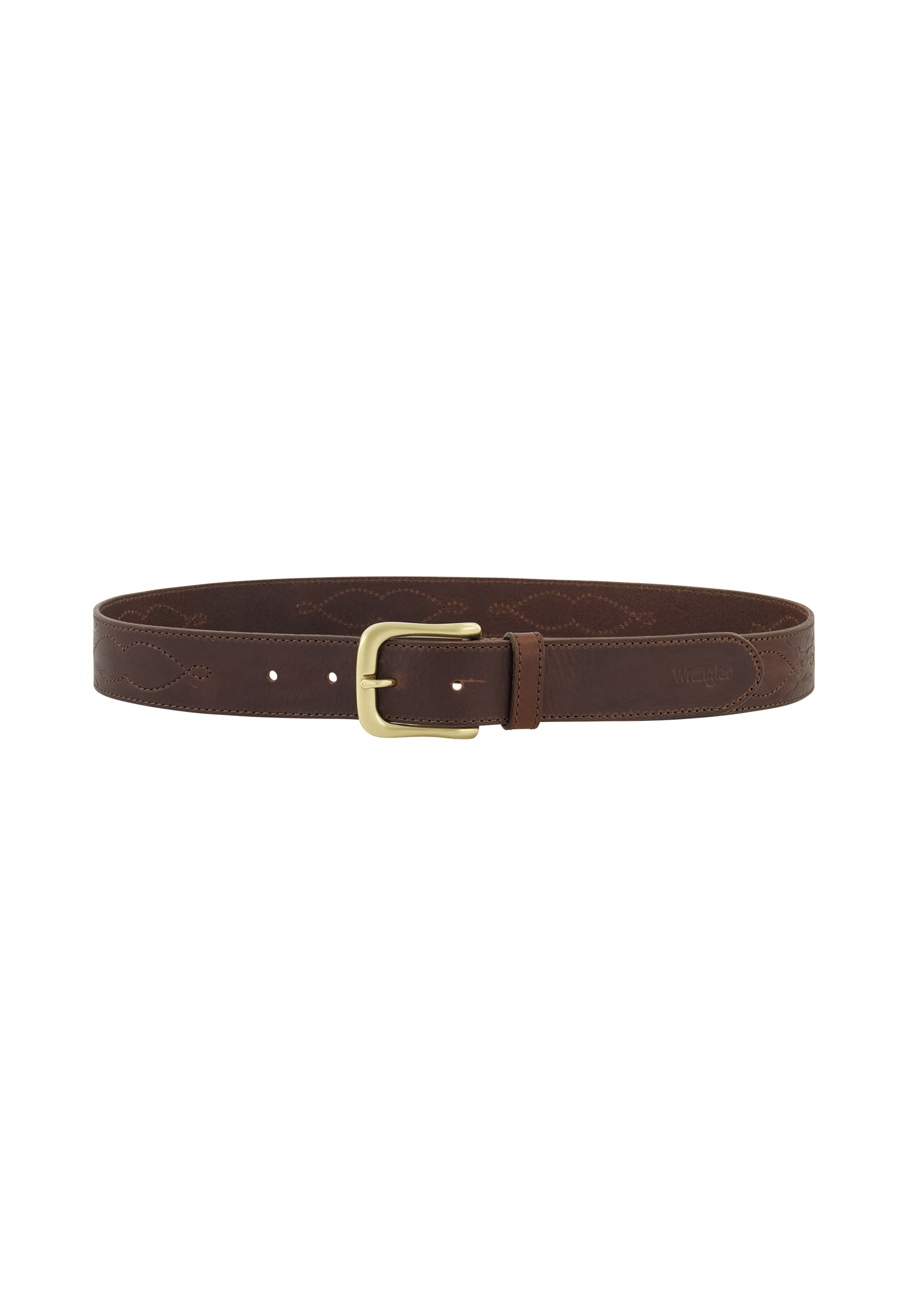 Western Stitch Belt in Dark Brown