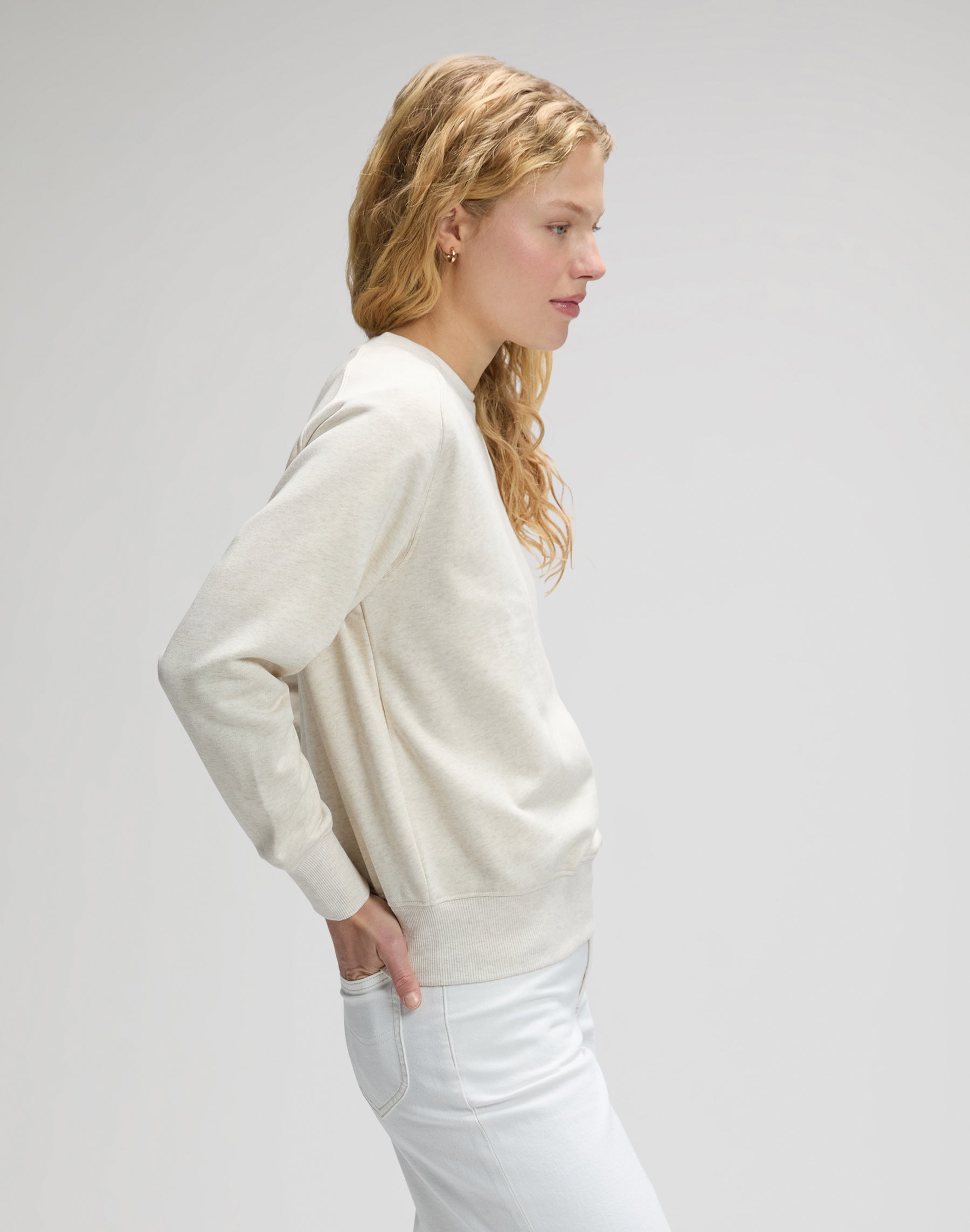 Raglan Crew Sweatshirt in Ecru Heather Sweatshirts Lee