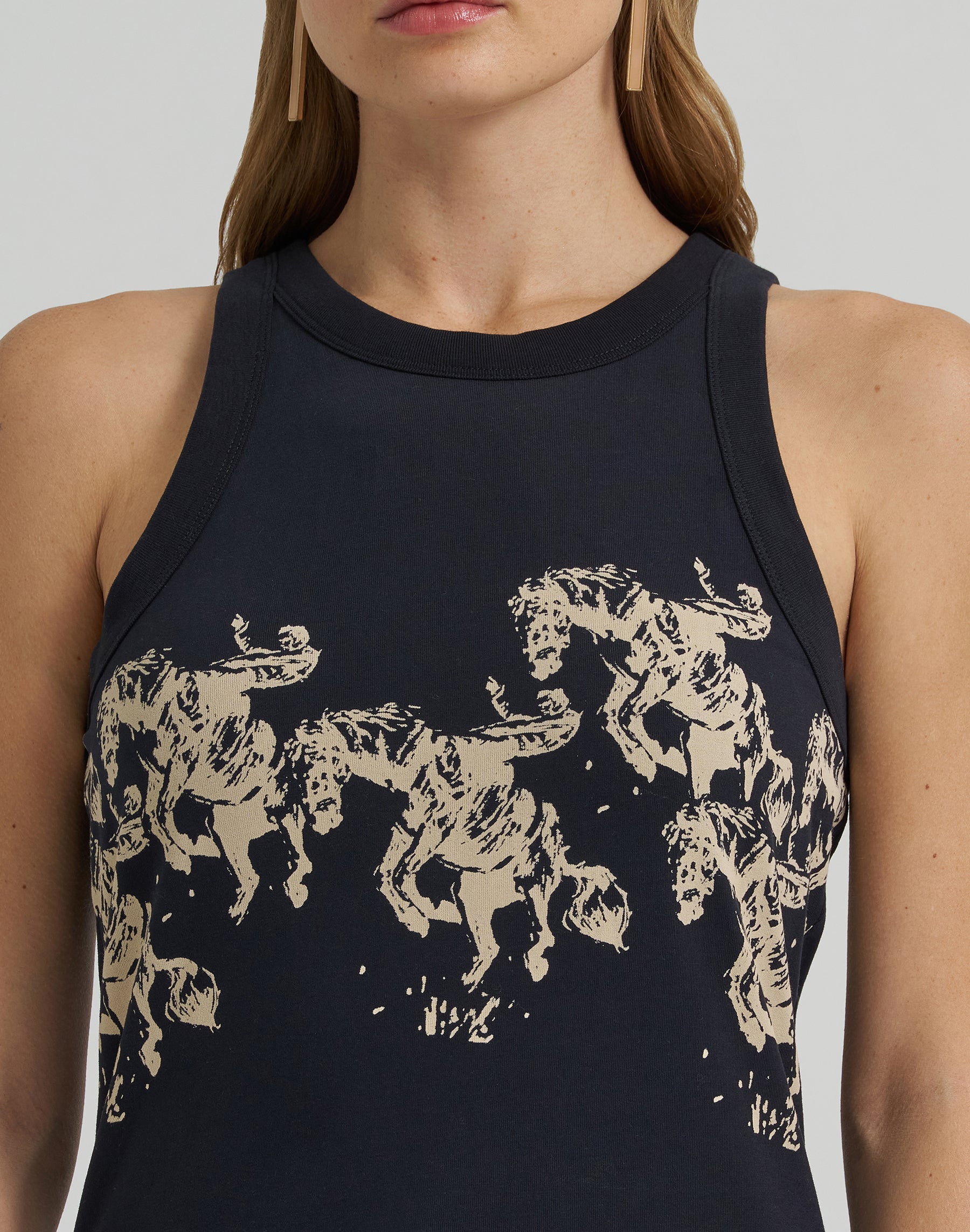 Cowboy Tank in Black T-Shirts Wrangler