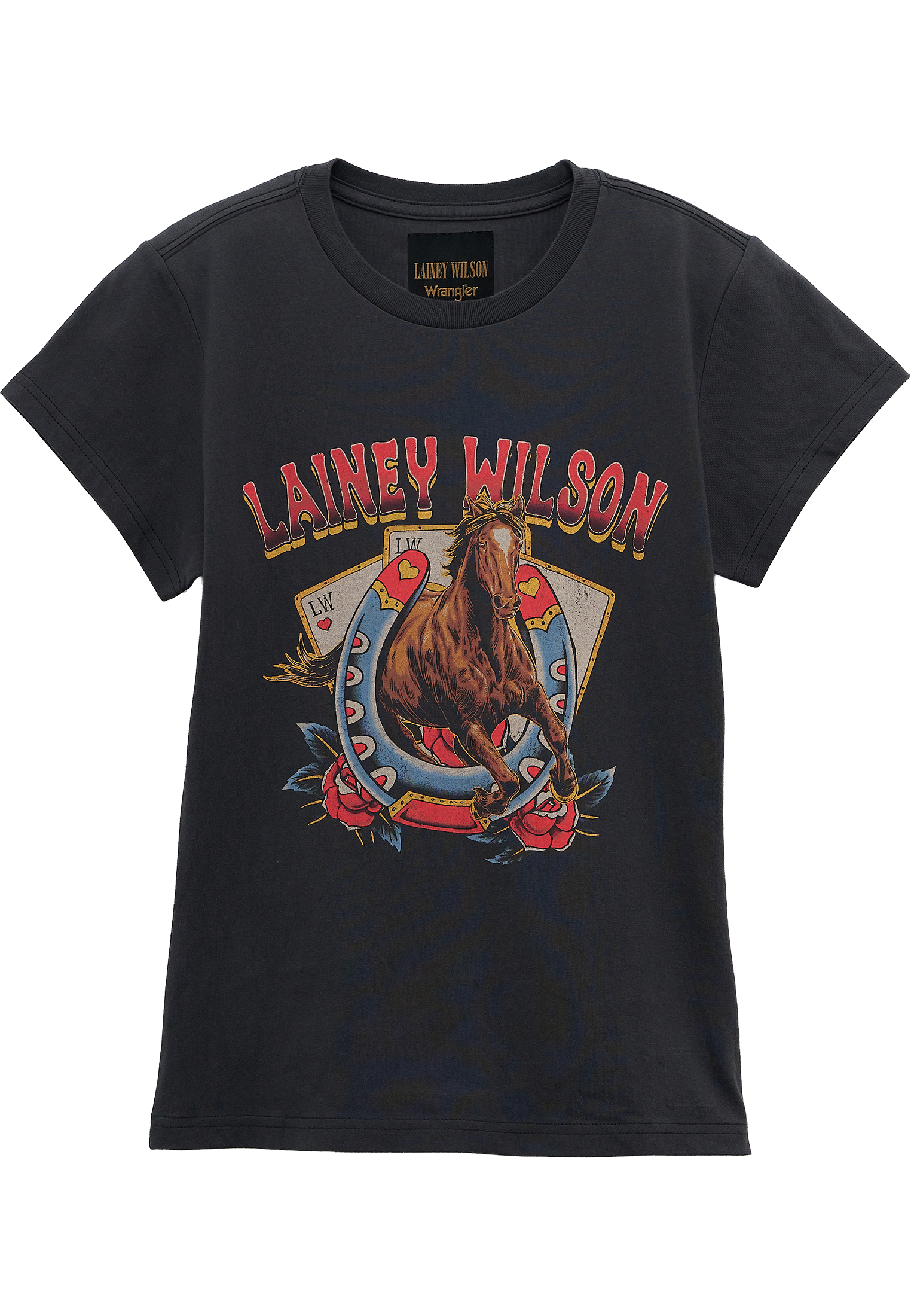 Horse Cards Tee in Black T-Shirts Wrangler