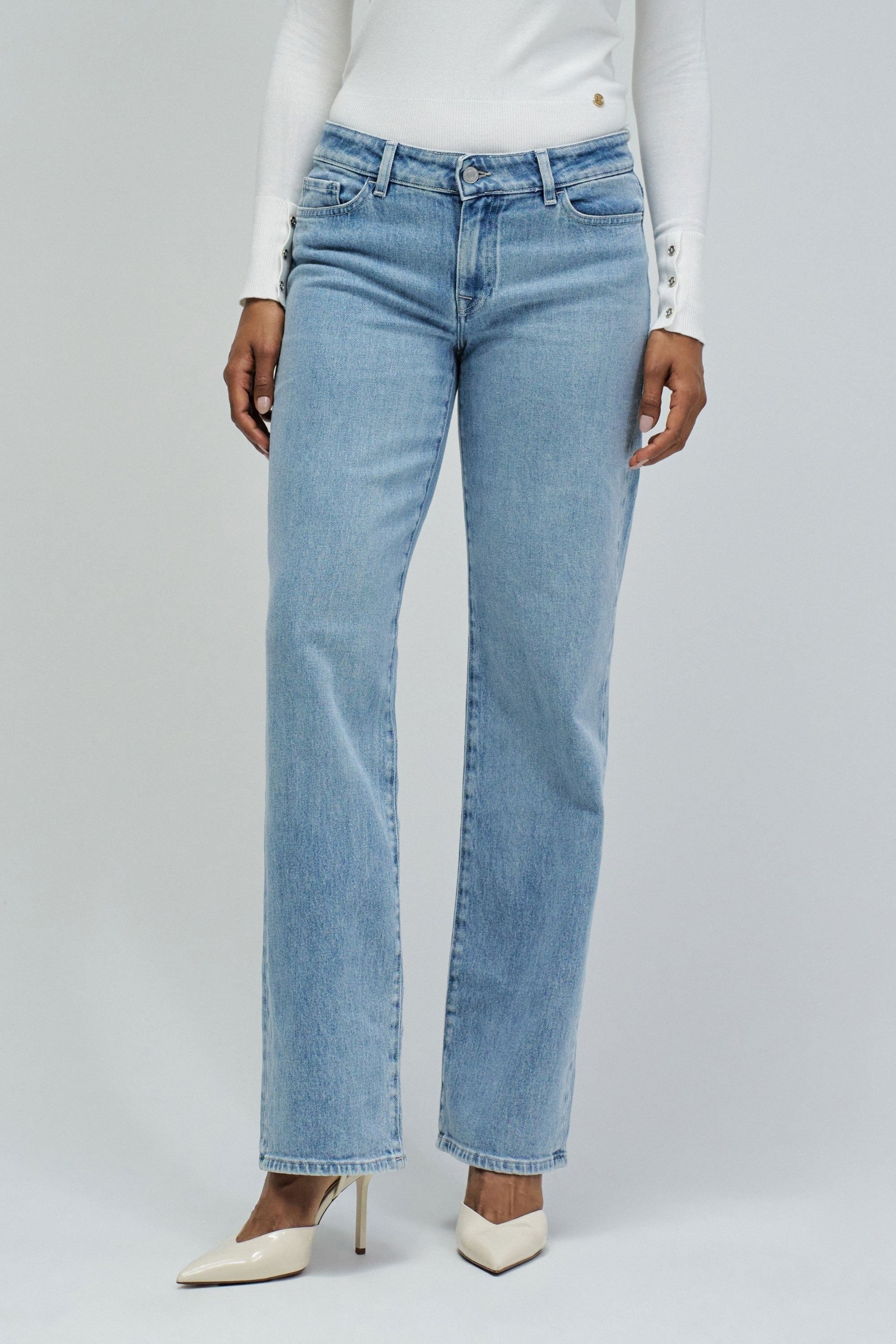 Jeans Low Rise Straight in Medium Light Jeans Salsa Jeans