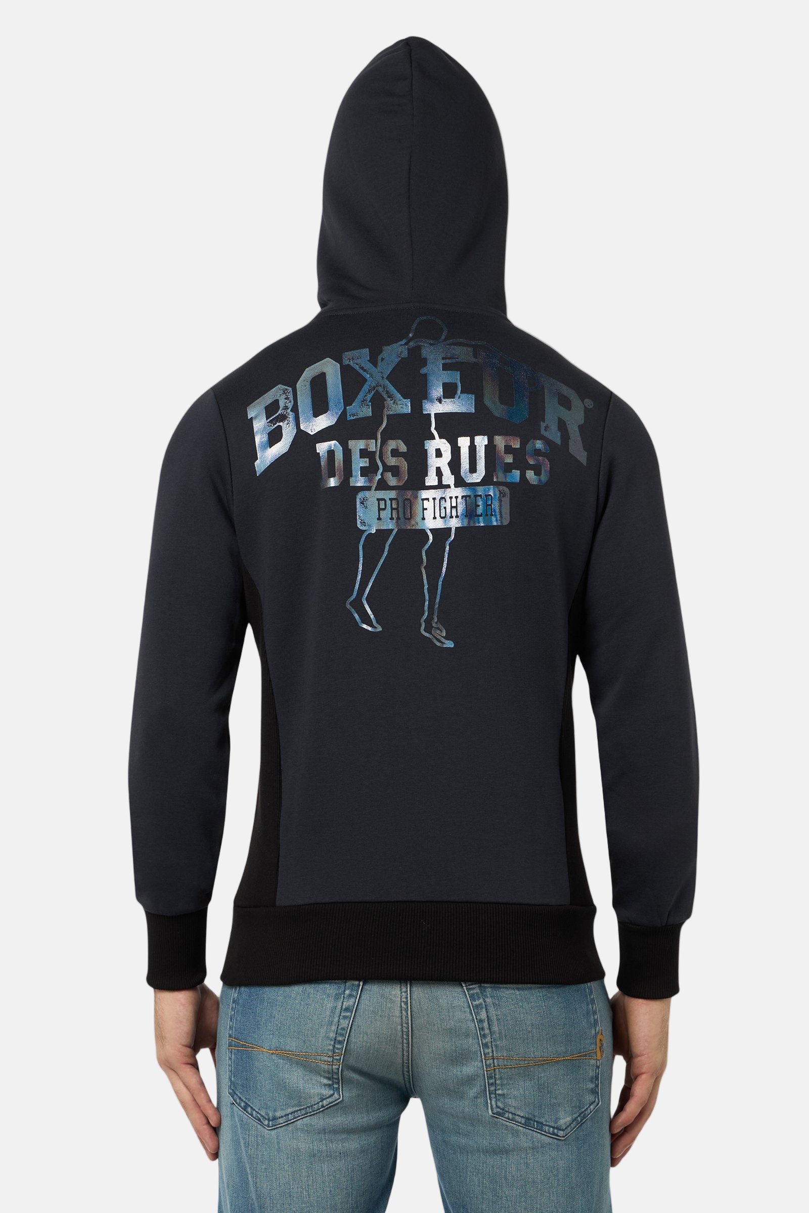 Hooded Full Zip Sweatshirt in Anthracite