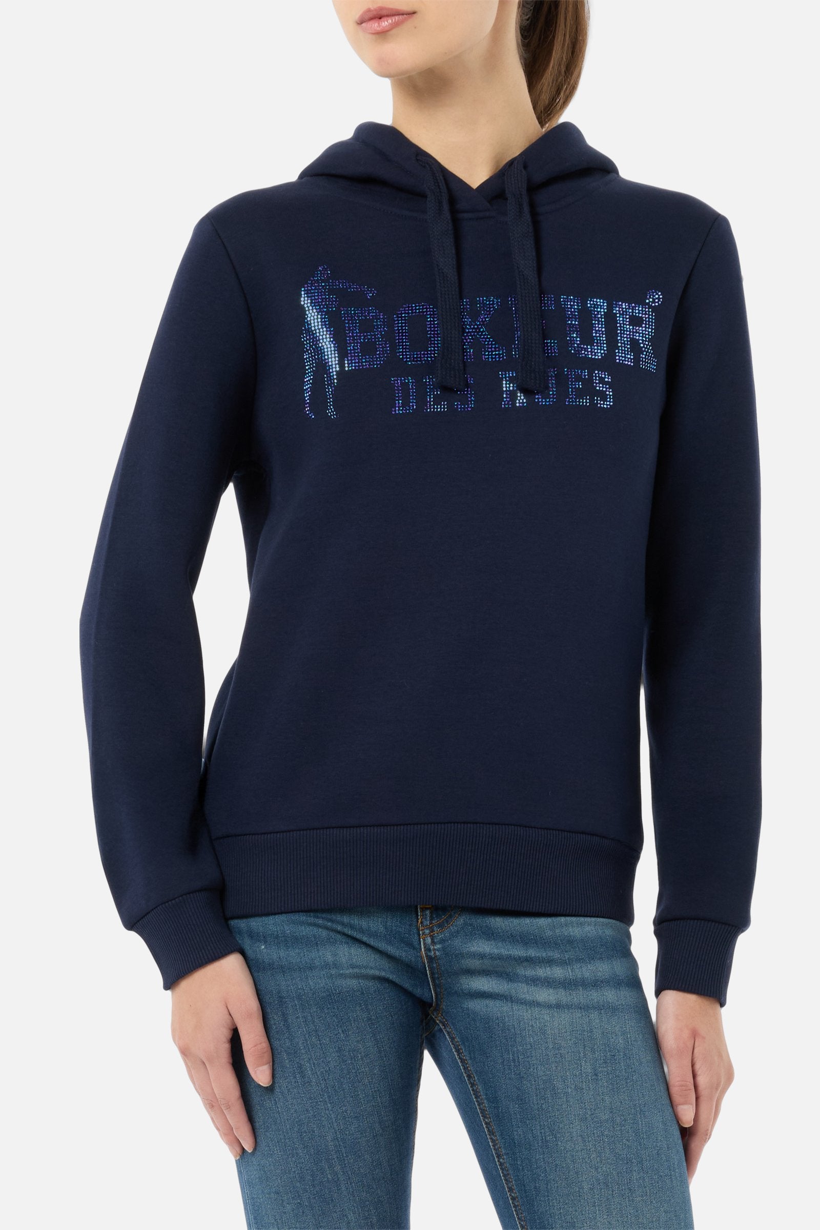 Lady Hooded Sweatshirt in Midnight Kapuzenpullover Boxeur des Rues