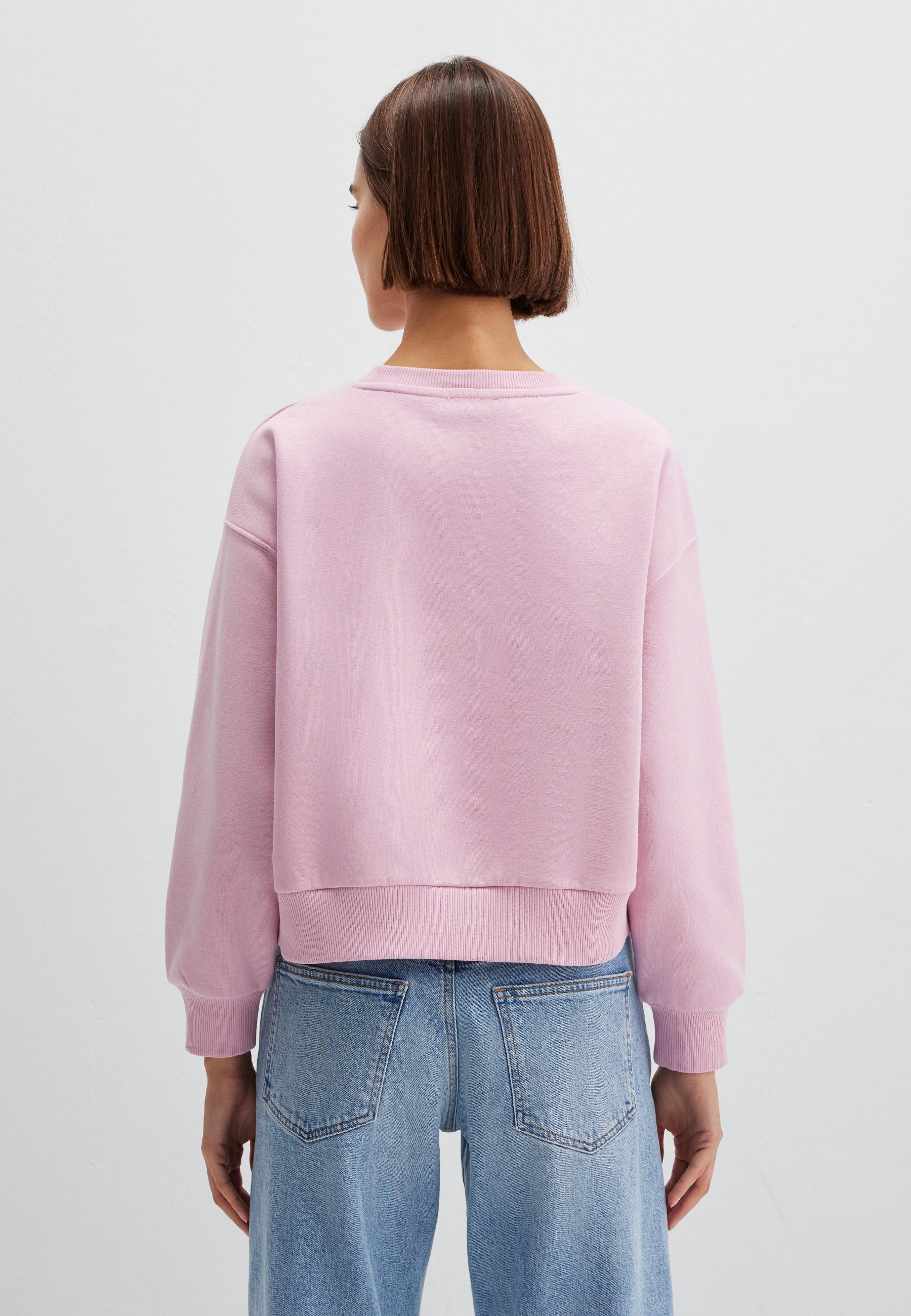 Crew Neck Sweatshirt in Pink Nectar