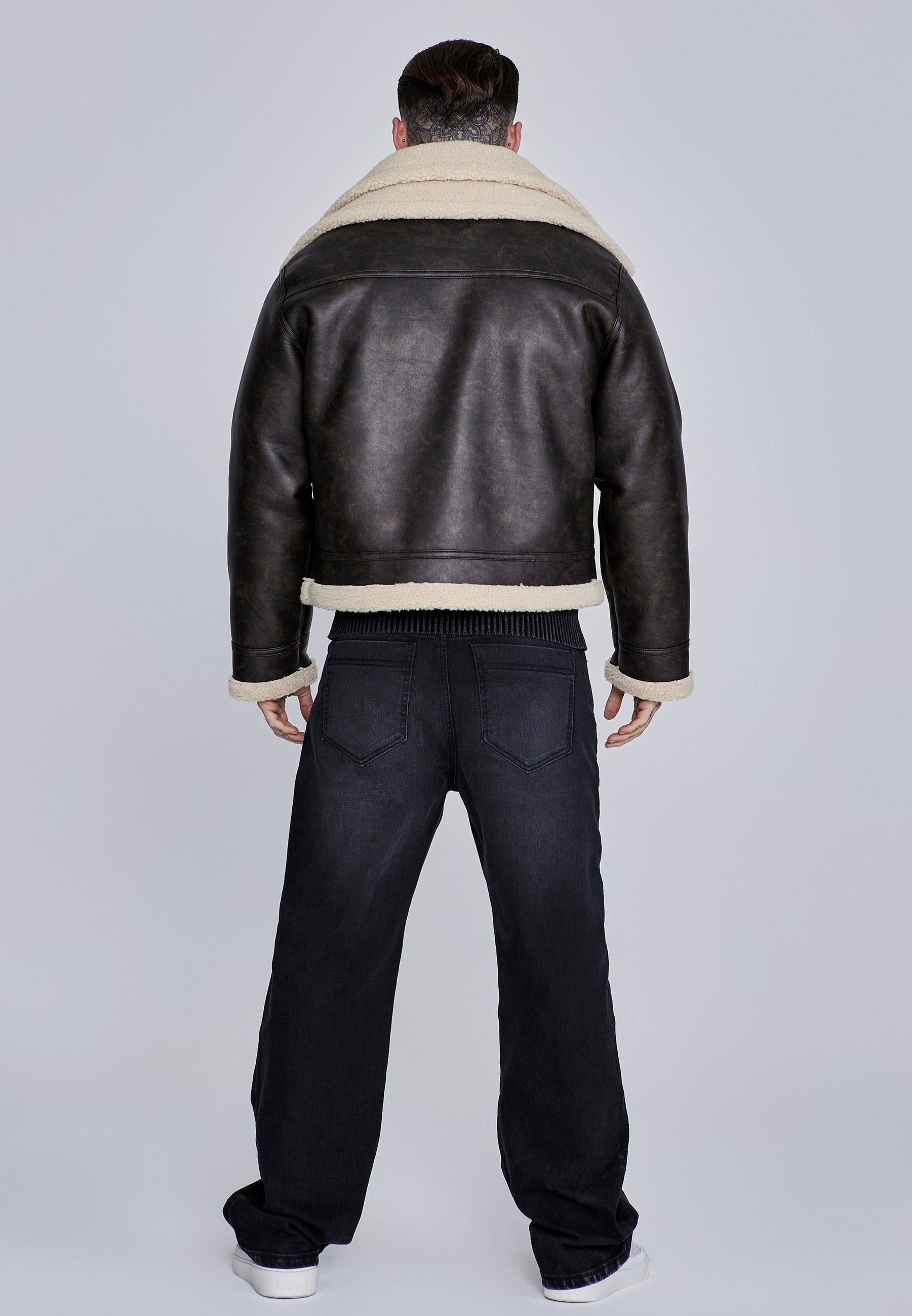 Aviator Jacket in Brown Jacken SikSilk