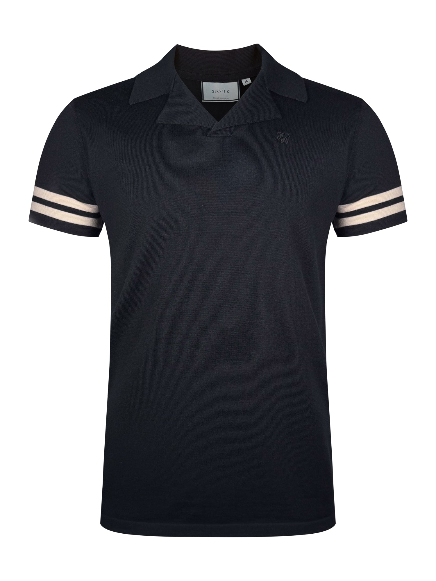 Tournament Revere Polo in Black T-Shirts SikSilk