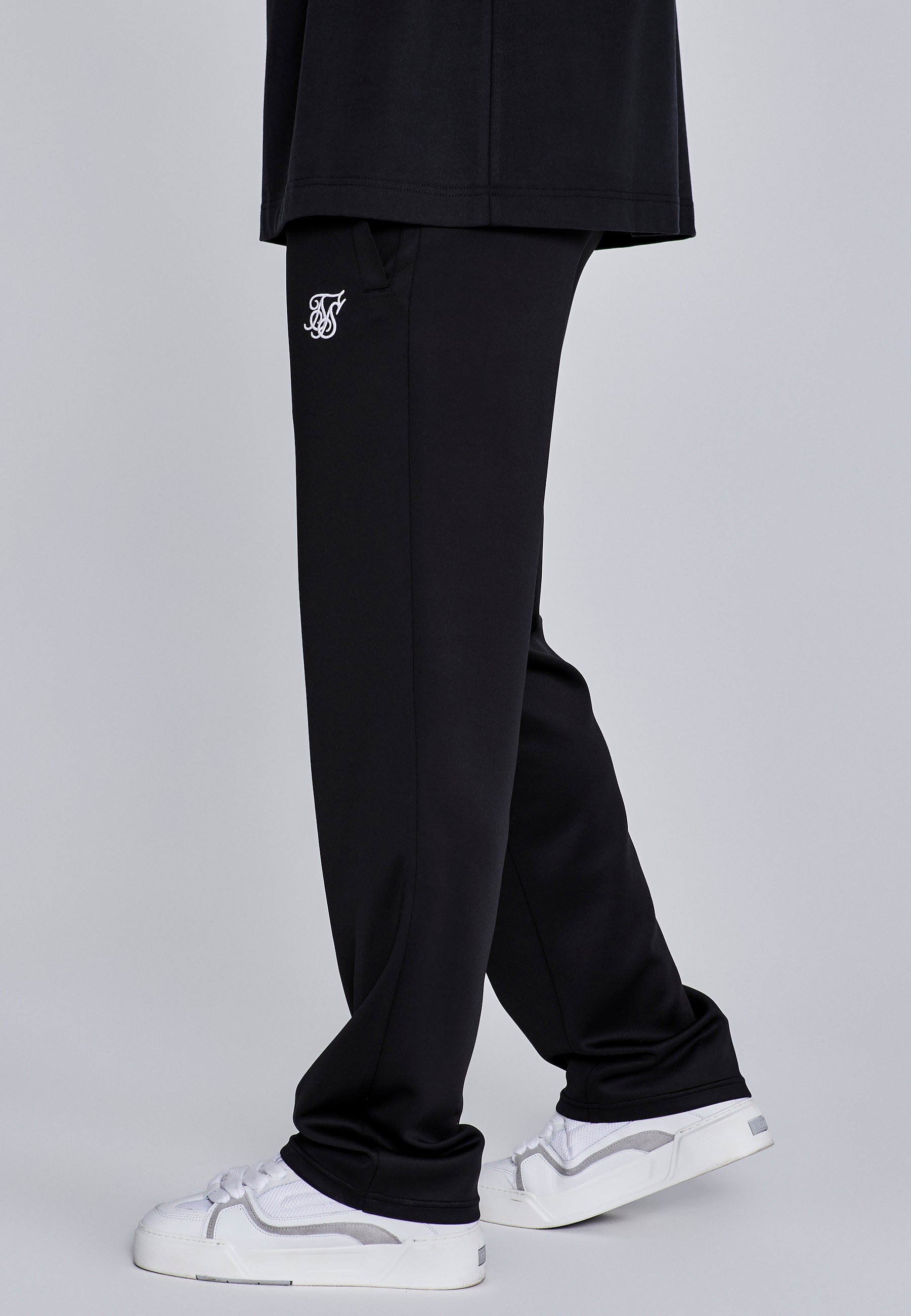 Essentials Poly Track Pants in Black Hosen SikSilk