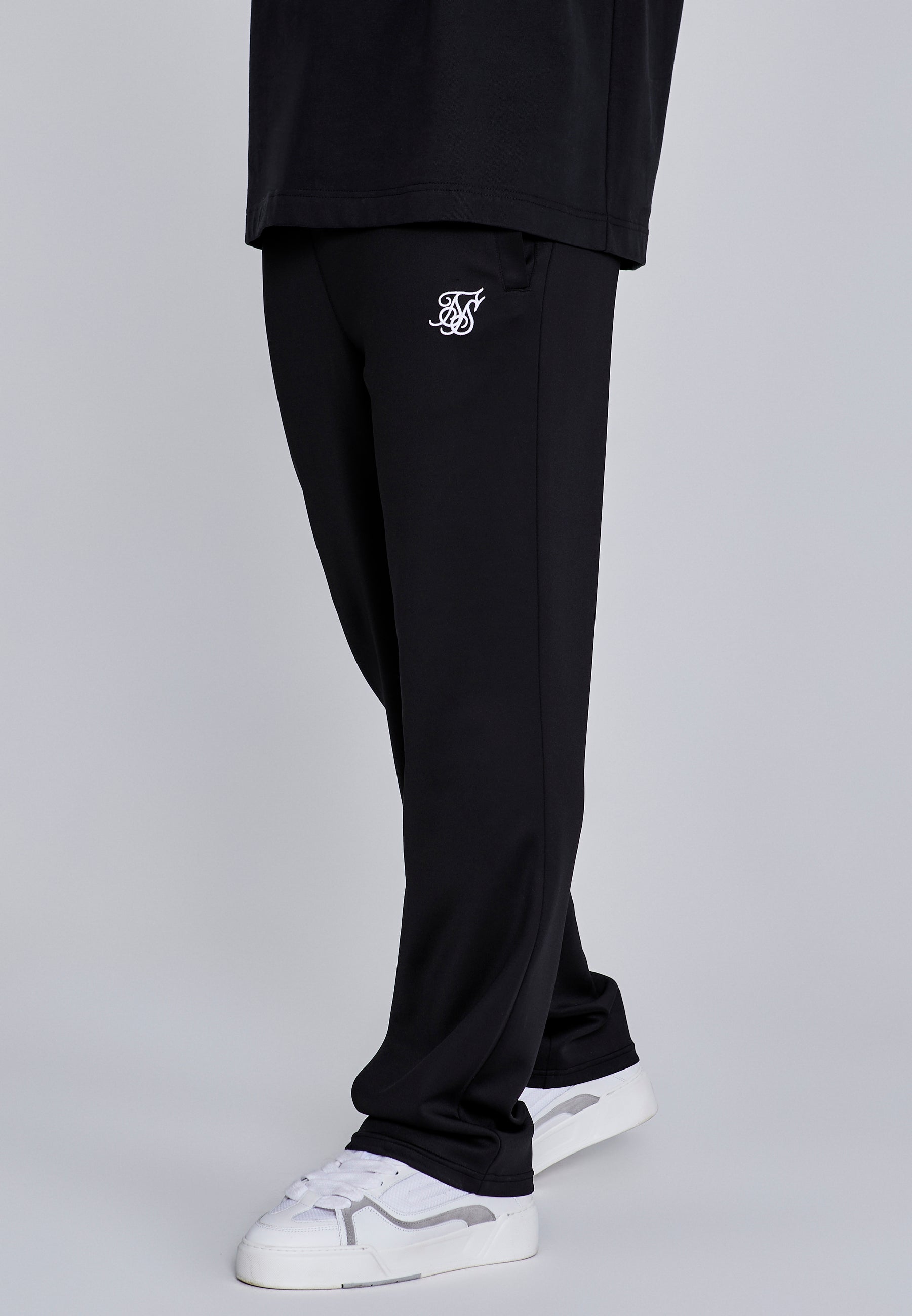 Essentials Poly Track Pants in Black Hosen SikSilk