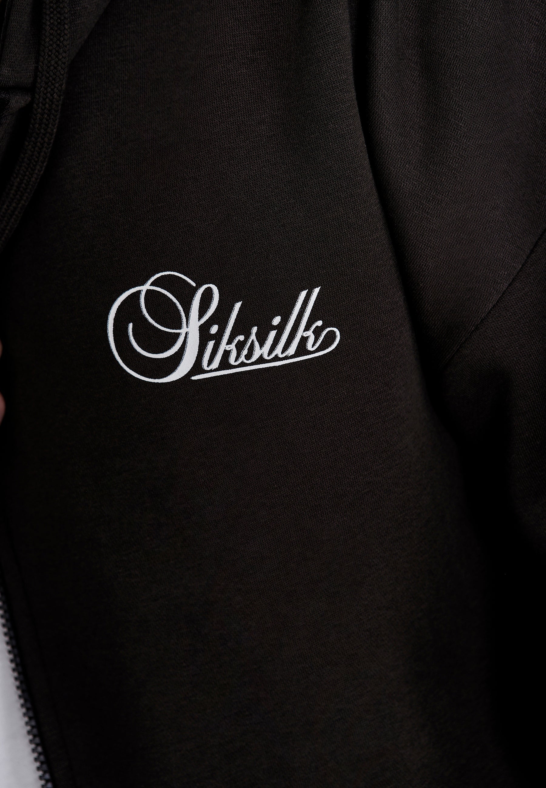 Essentials Full Zip Hoodie in Brown Sweatjacken SikSilk