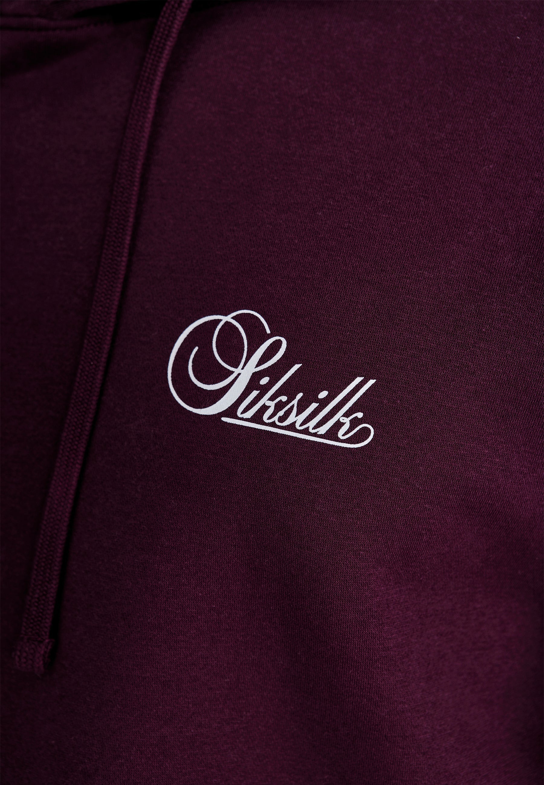 Essentials Hoodie in Burgundy Kapuzenpullover SikSilk