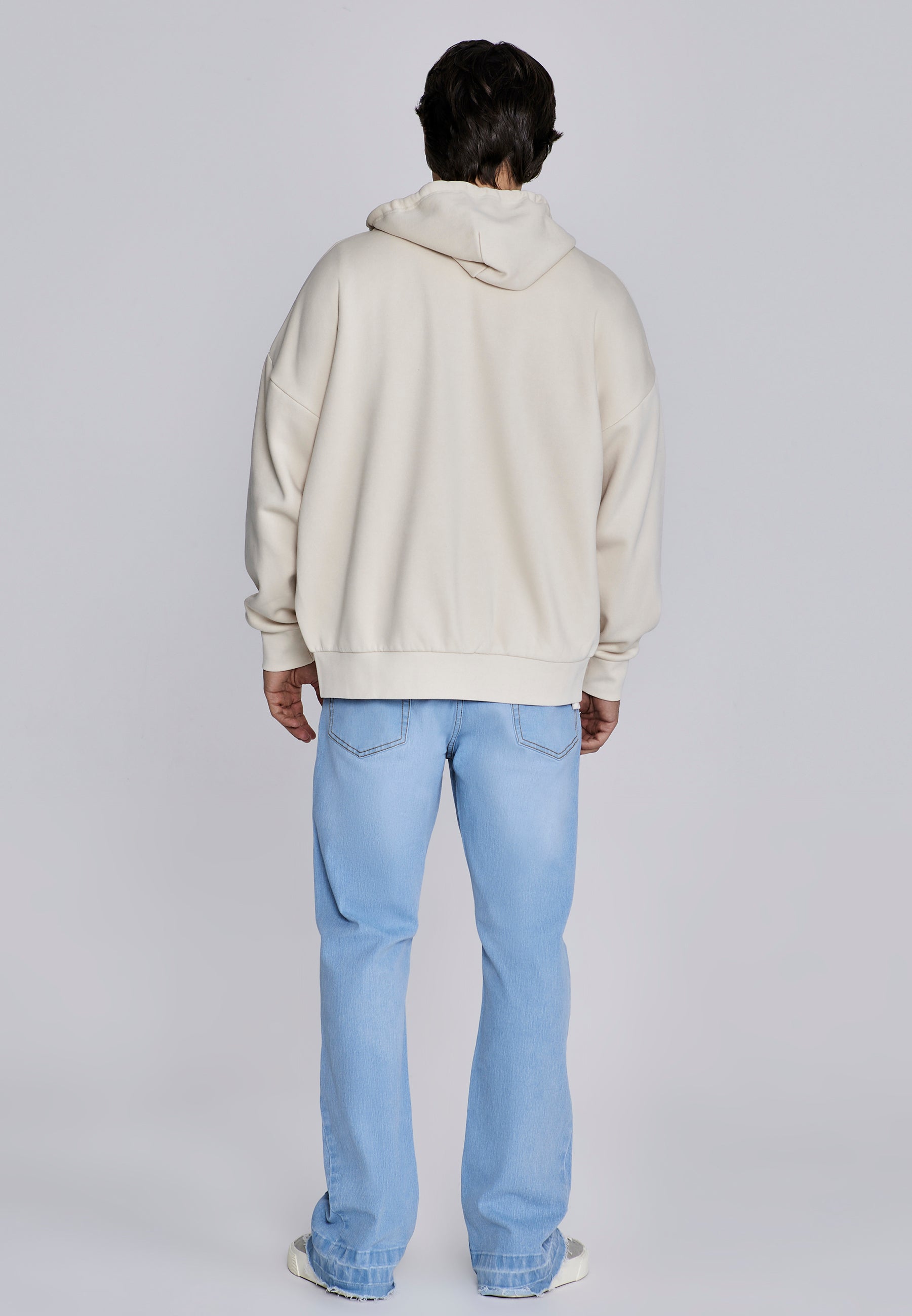 Essentials Full Zip Hoodie in Ecru Sweatjacken SikSilk