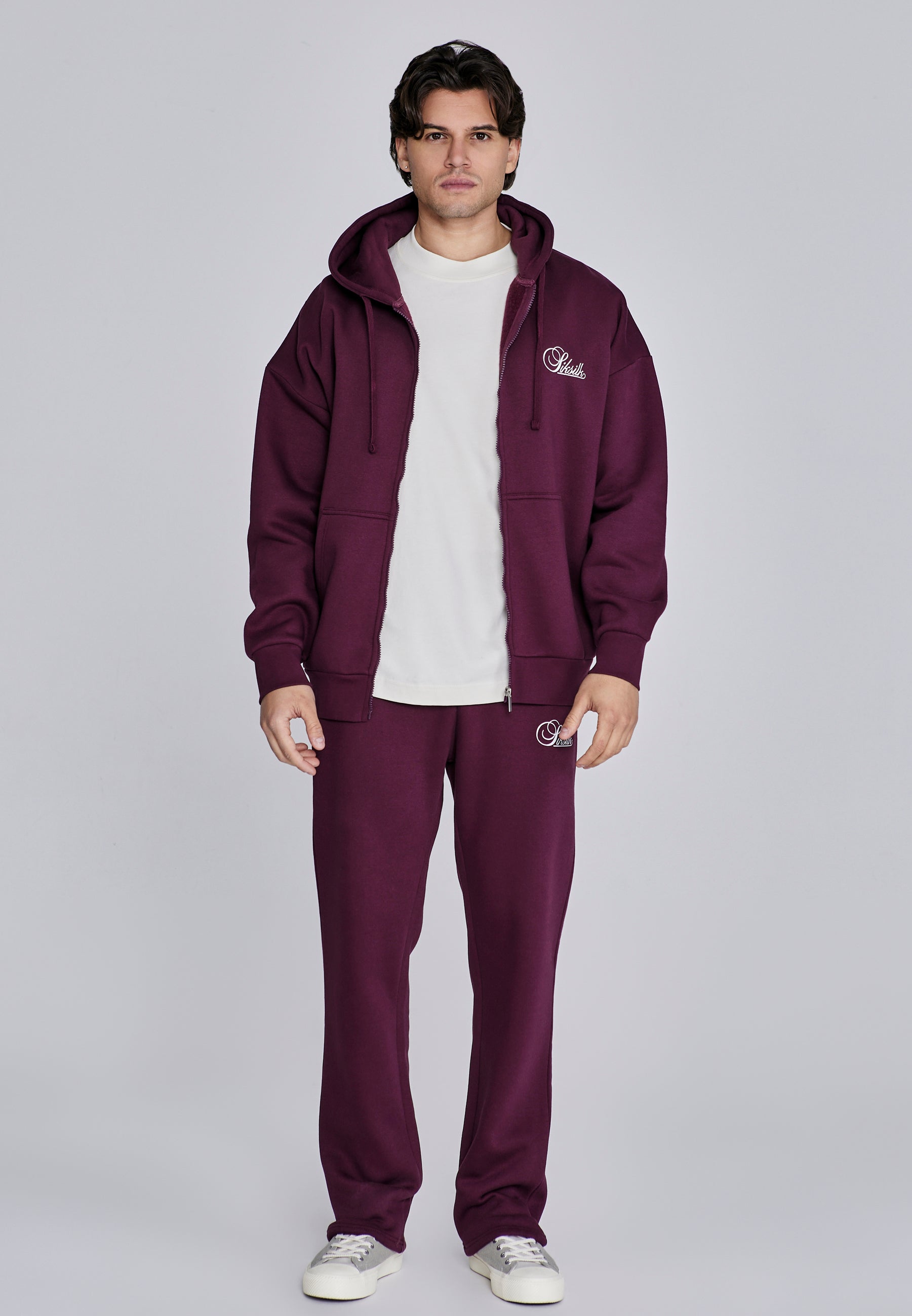Essentials Track Pants in Burgundy Hosen SikSilk