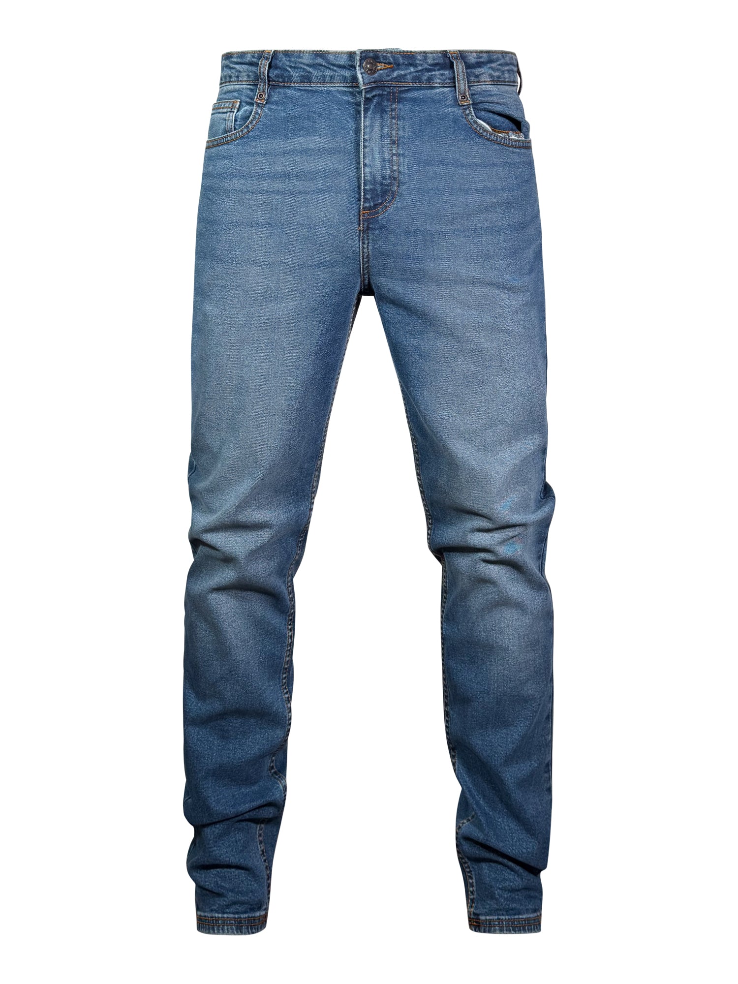 Slim Fit Jeans in Washed Mid Blue Jeans SikSilk