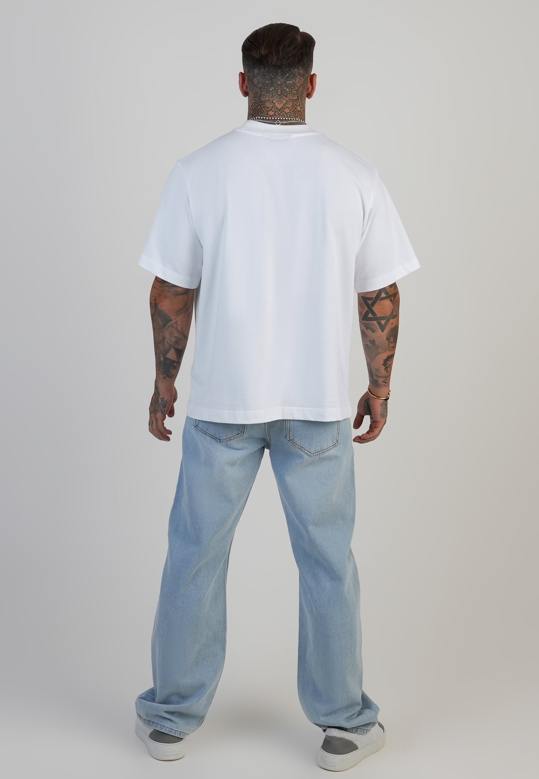Loose Fit Jeans in Washed Light Blue Jeans SikSilk
