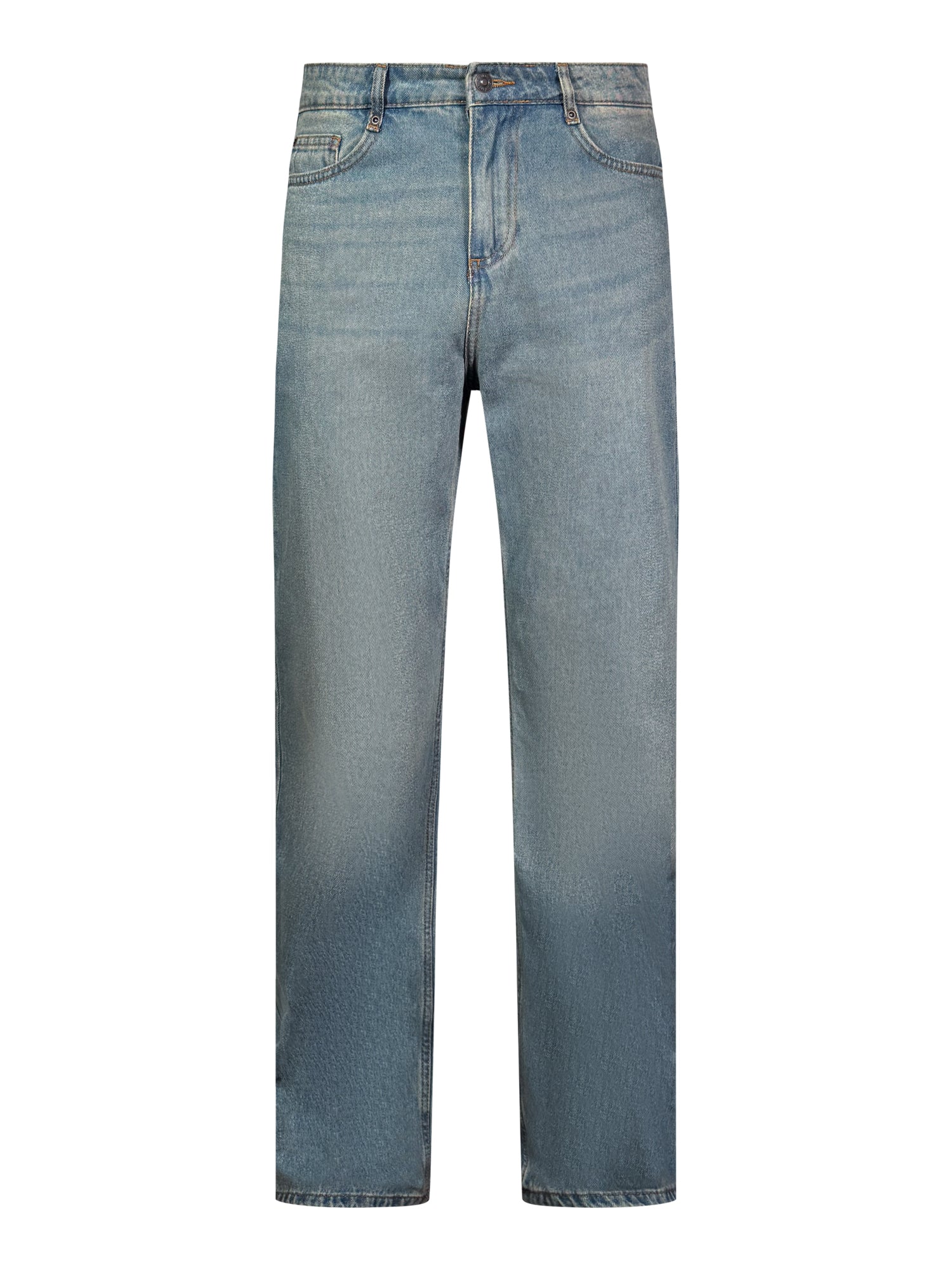 Loose Fit Jeans in Washed Vintage Blue Jeans SikSilk