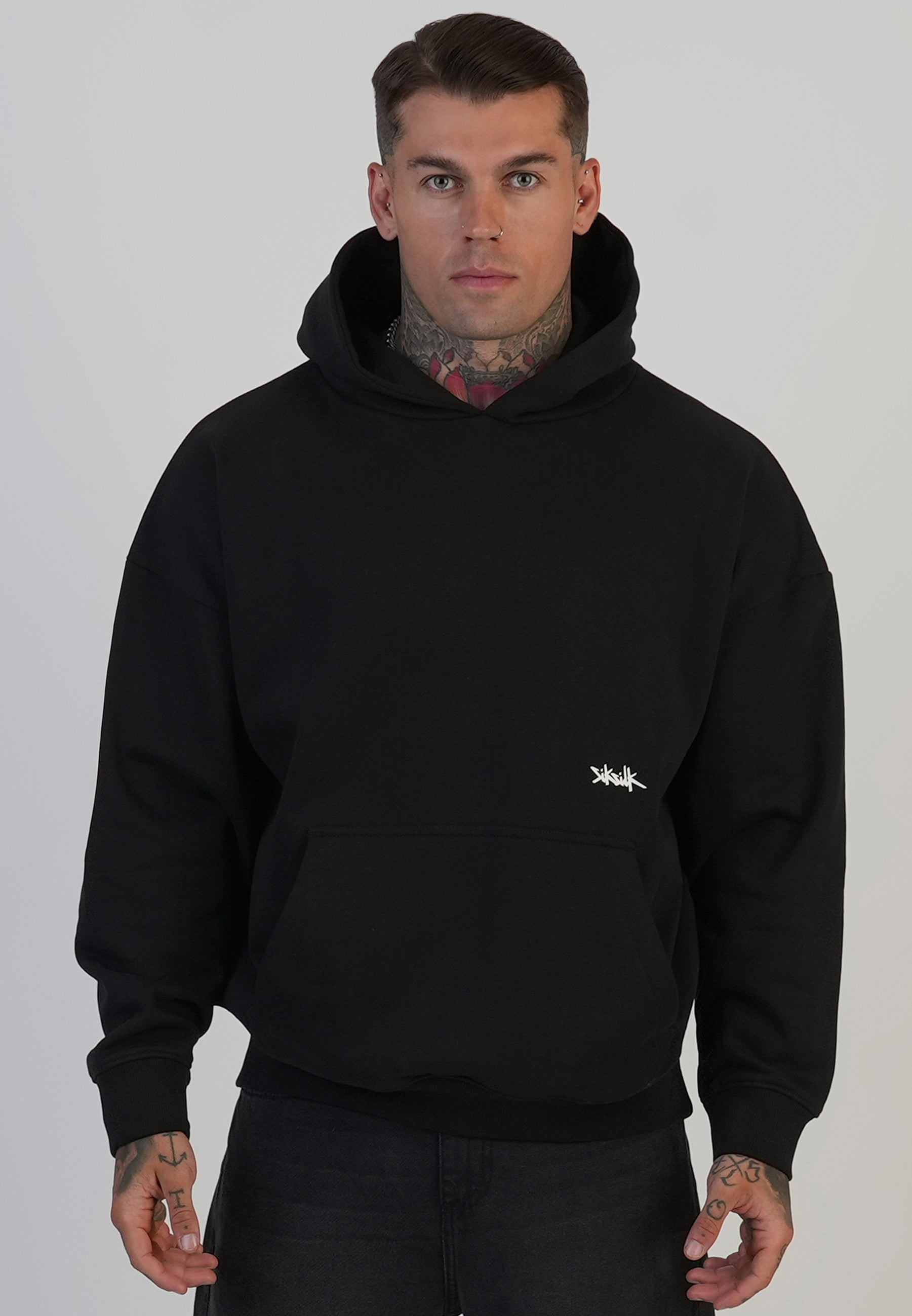 Graphic Hoodie in Black Kapuzenpullover SikSilk