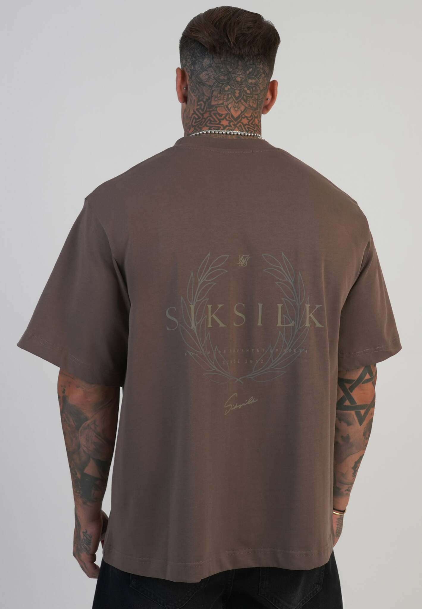 Graphic T-Shirt in Brown T-Shirts SikSilk