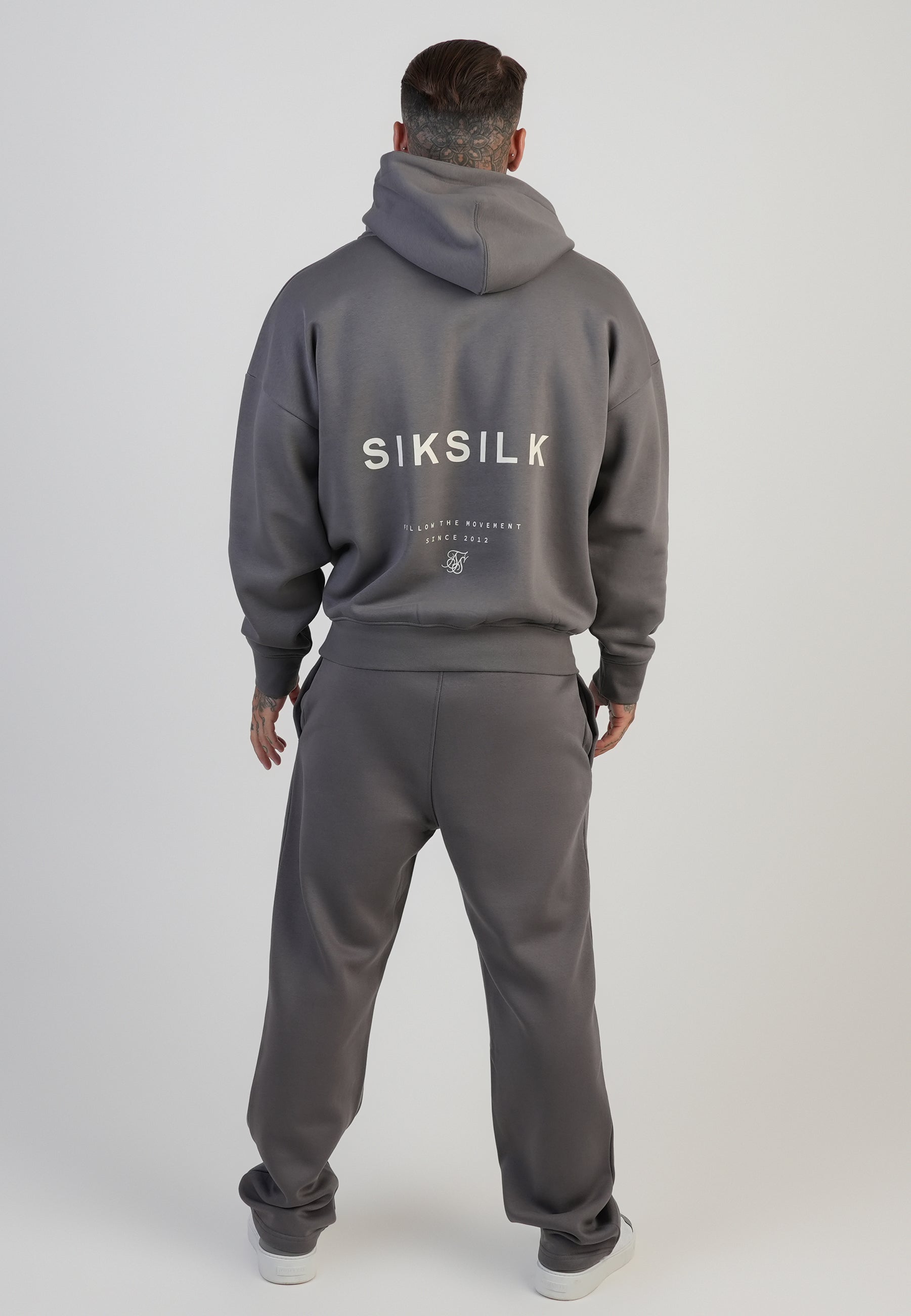 Graphic Hoodie in Grey Kapuzenpullover SikSilk