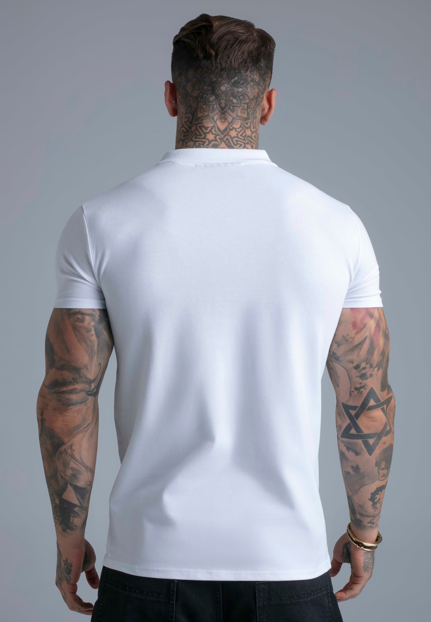 Polo T-Shirt in White T-Shirts SikSilk