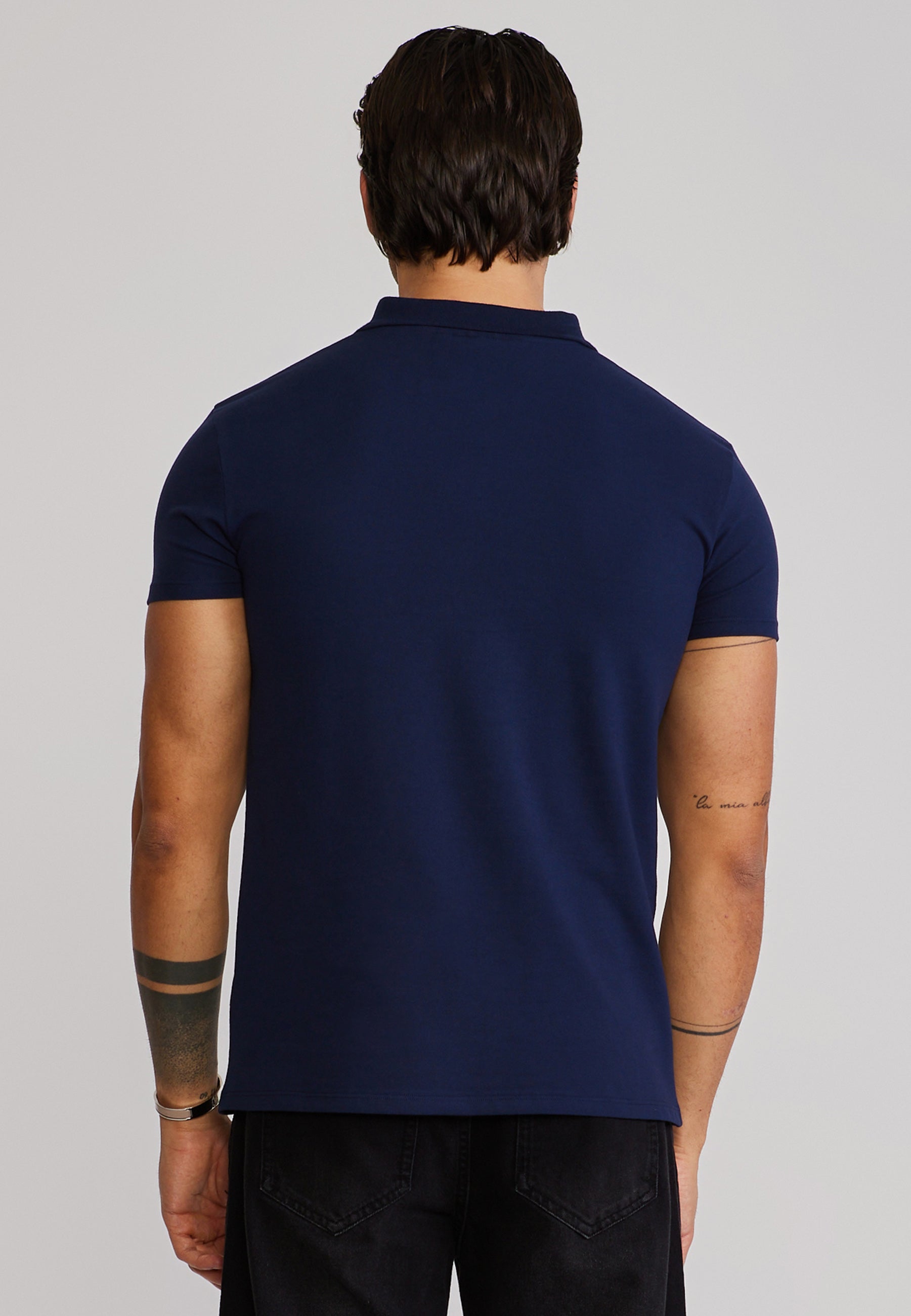 Polo T-Shirt in Navy T-Shirts SikSilk