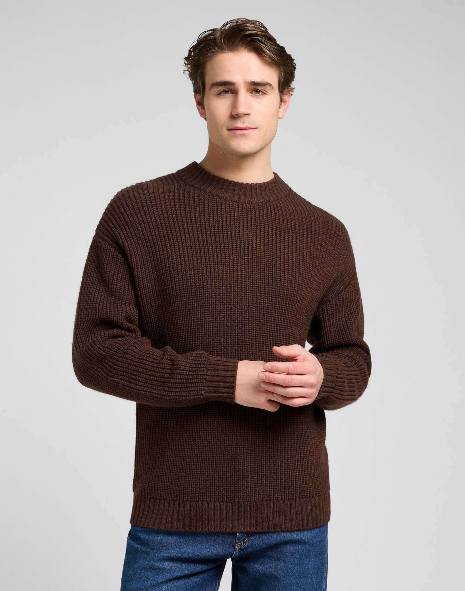 Chunky Crew Neck in Arabica Pullover Lee