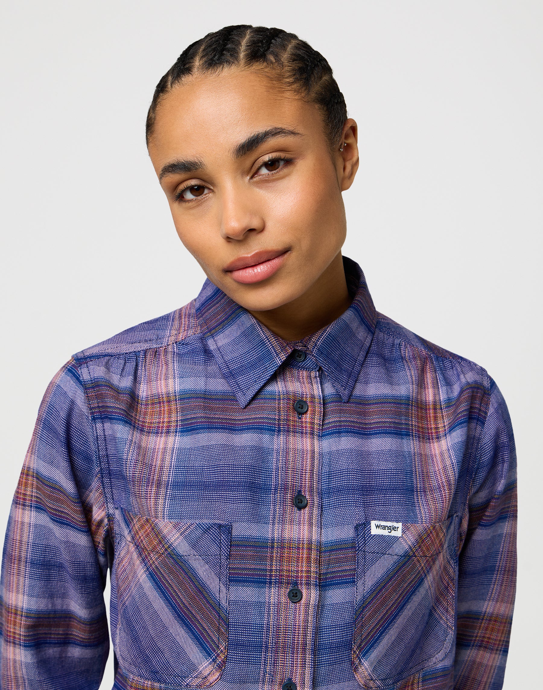 Femme Western Shirt in Earth Red Hemden Wrangler