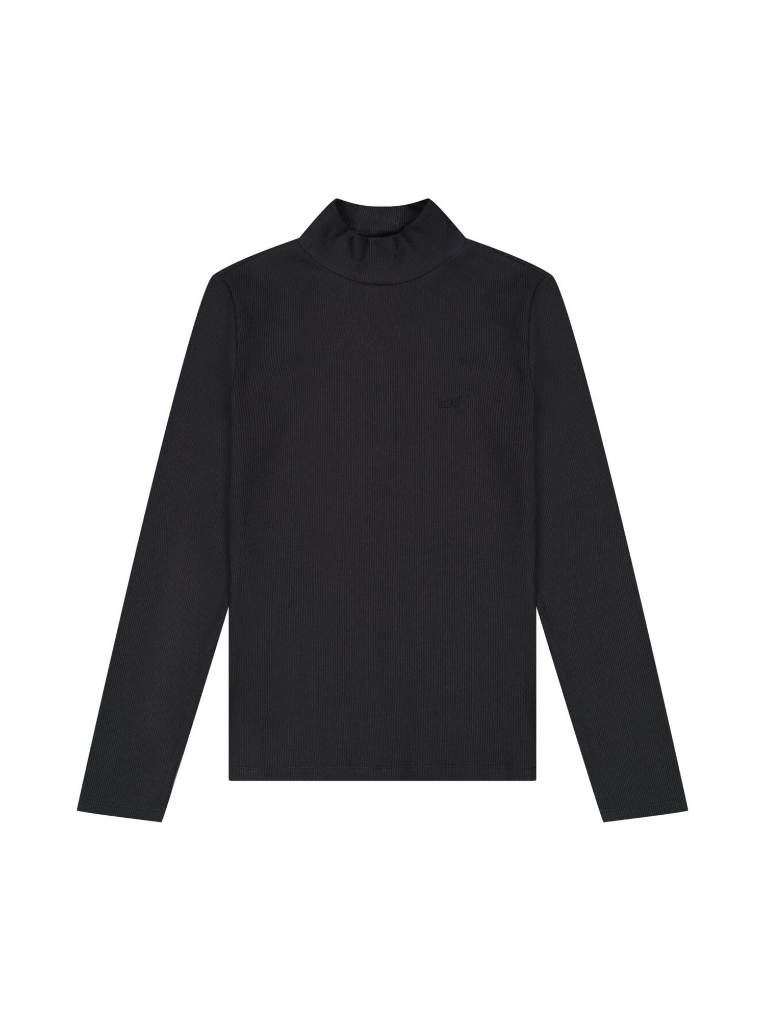 Mock Neck in Black T-Shirts Lee