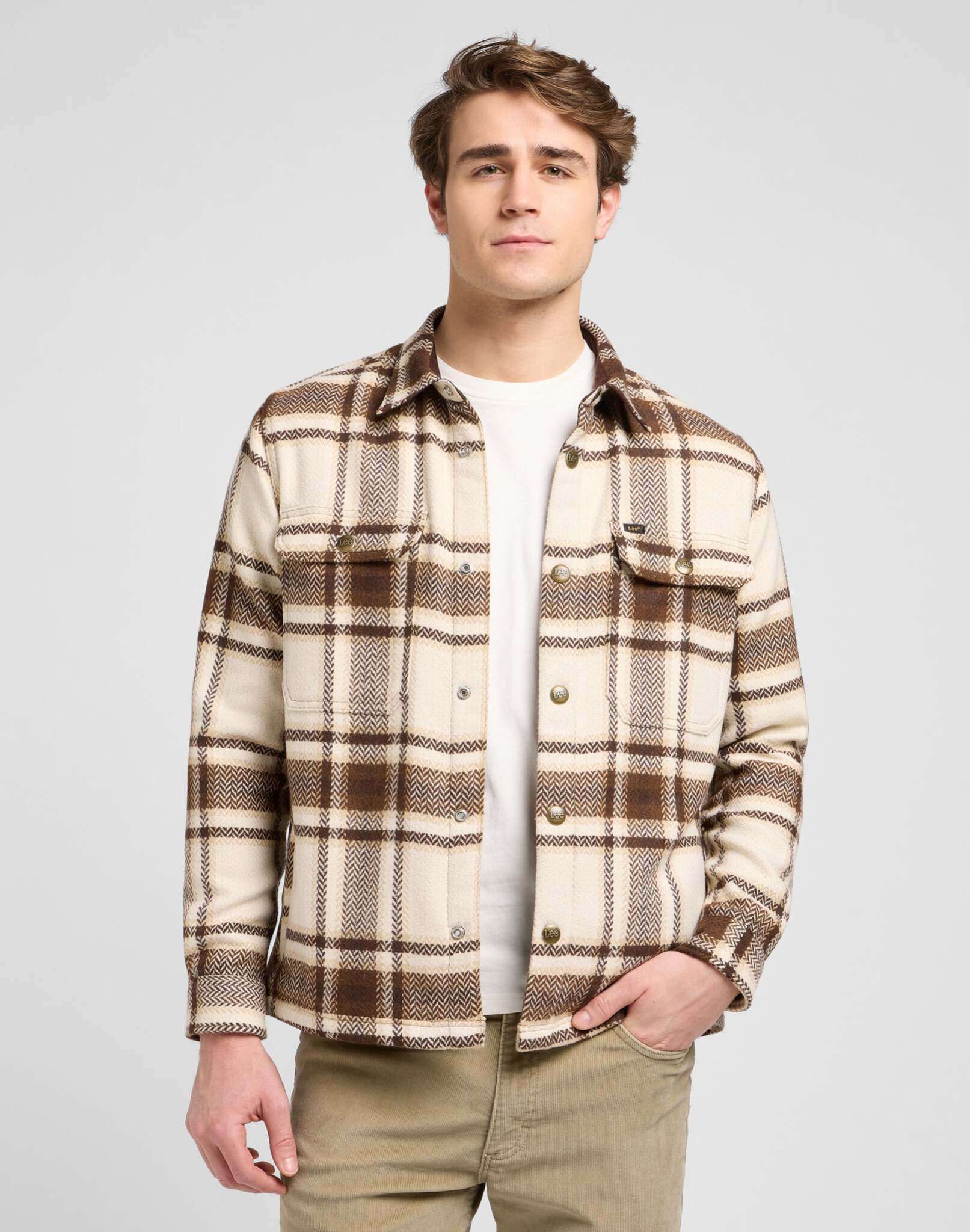 Relaxed Overshirt in Arabica Plaid Hemden Lee