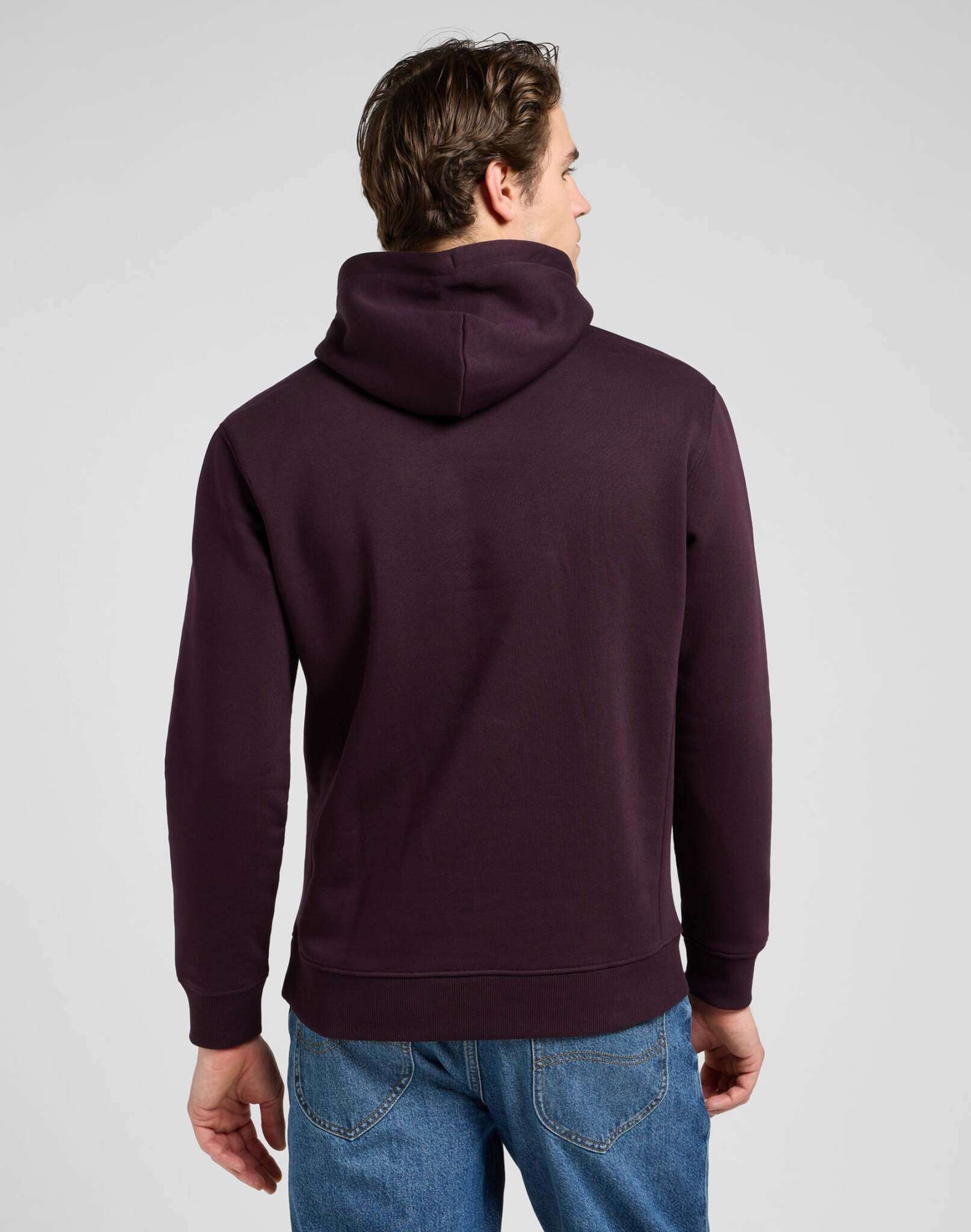Plain Hoodie in Deep Wine Kapuzenpullover Lee