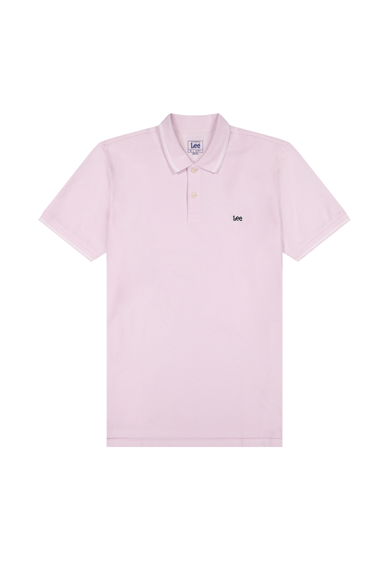 Pique Polo in Light Icy Pink