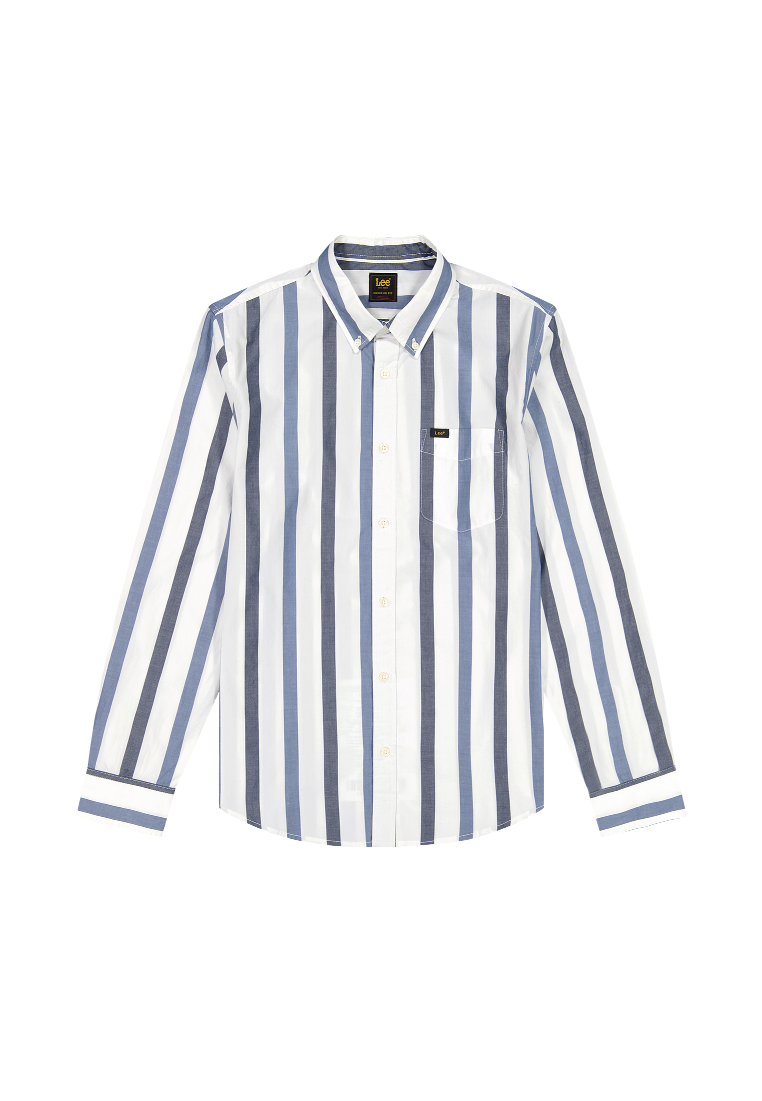Lee Button Down in Tonal Rivet Navy Stripe