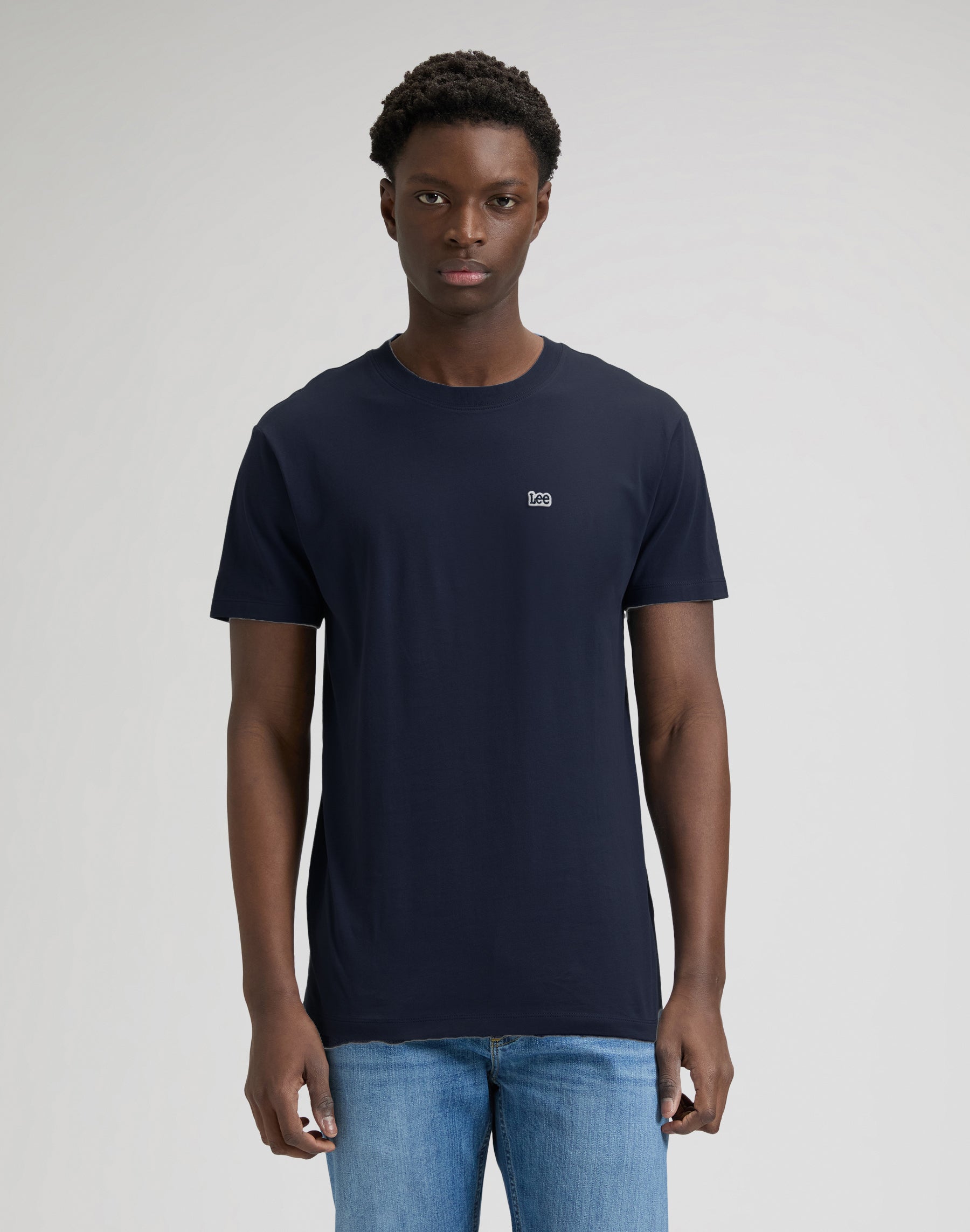Ss Patch Logo Tee in Navy T-Shirts Lee