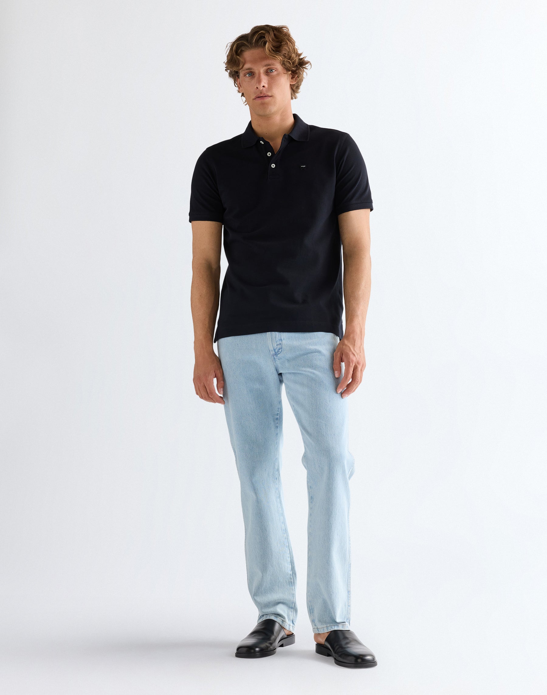 Polo Shirt in Black T-Shirts Wrangler