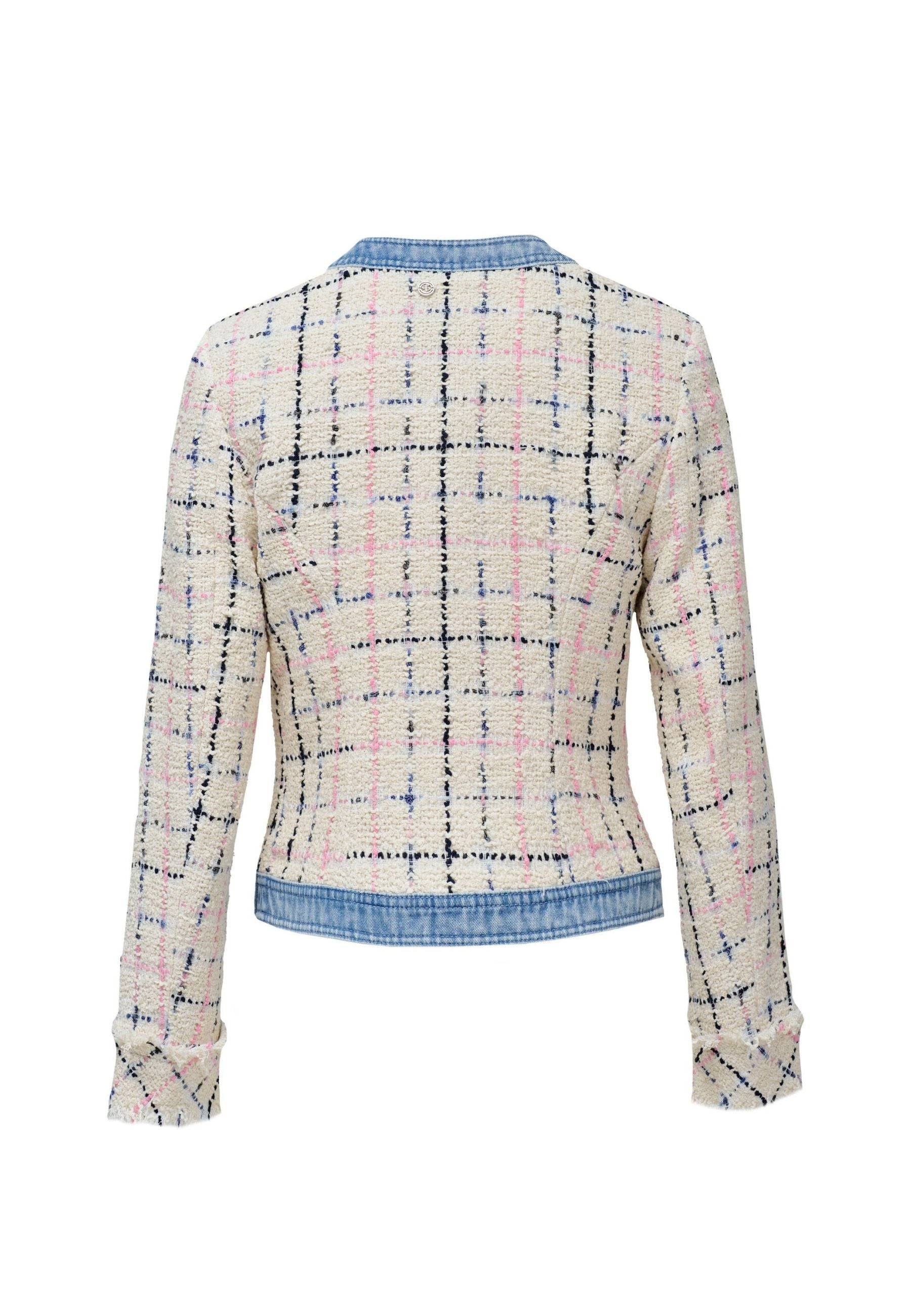 Chanel-Style Tweed Jacket in Light Beige V2 Jacken Salsa Jeans