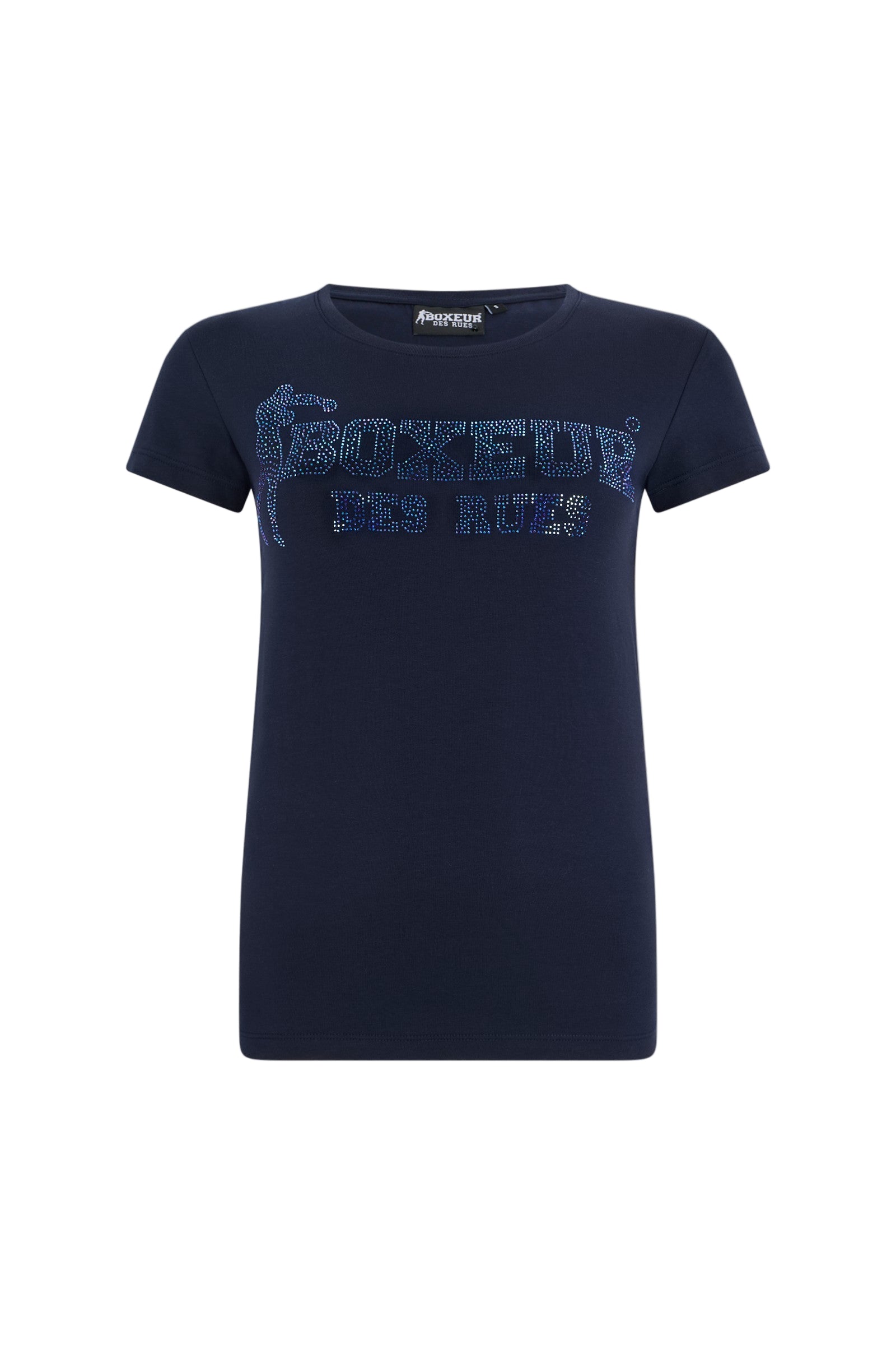 Rhinestone Logo T-Shirt in Midnight T-Shirts Boxeur des Rues