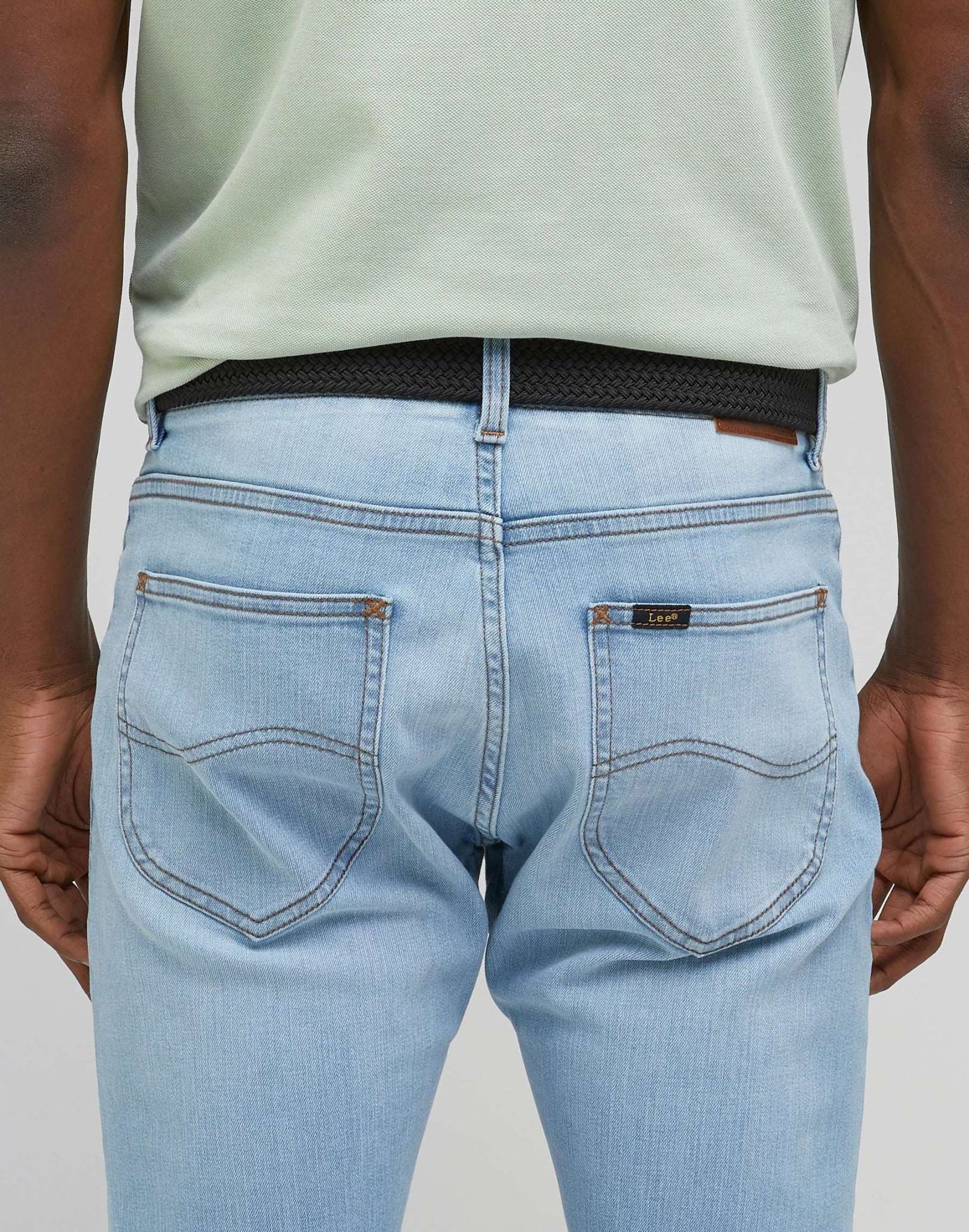 Elastic Webbing Belt in Black Gürtel Lee   