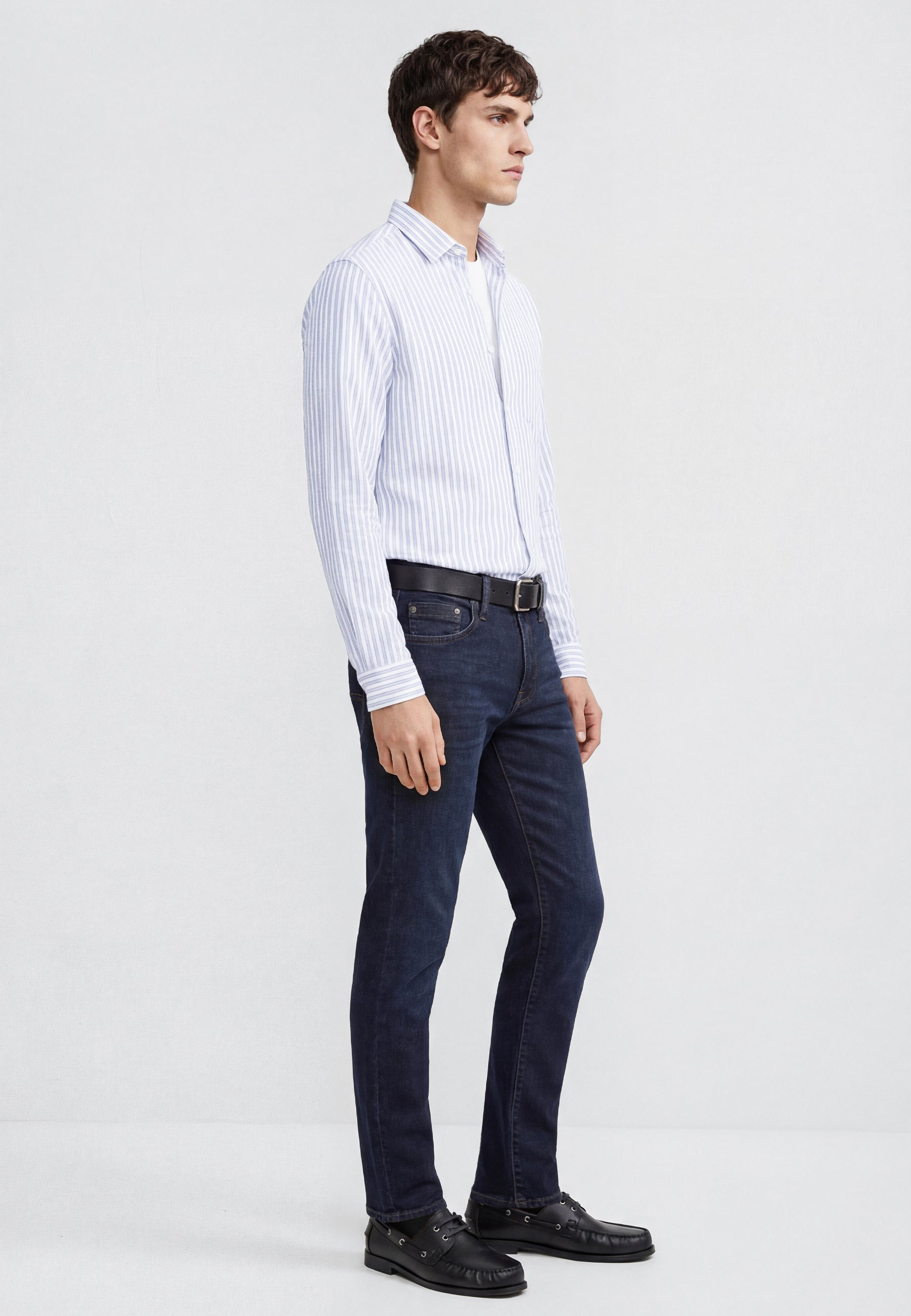 Stripe Shirt in Vintage Indigo Stripe Hemden Mavi