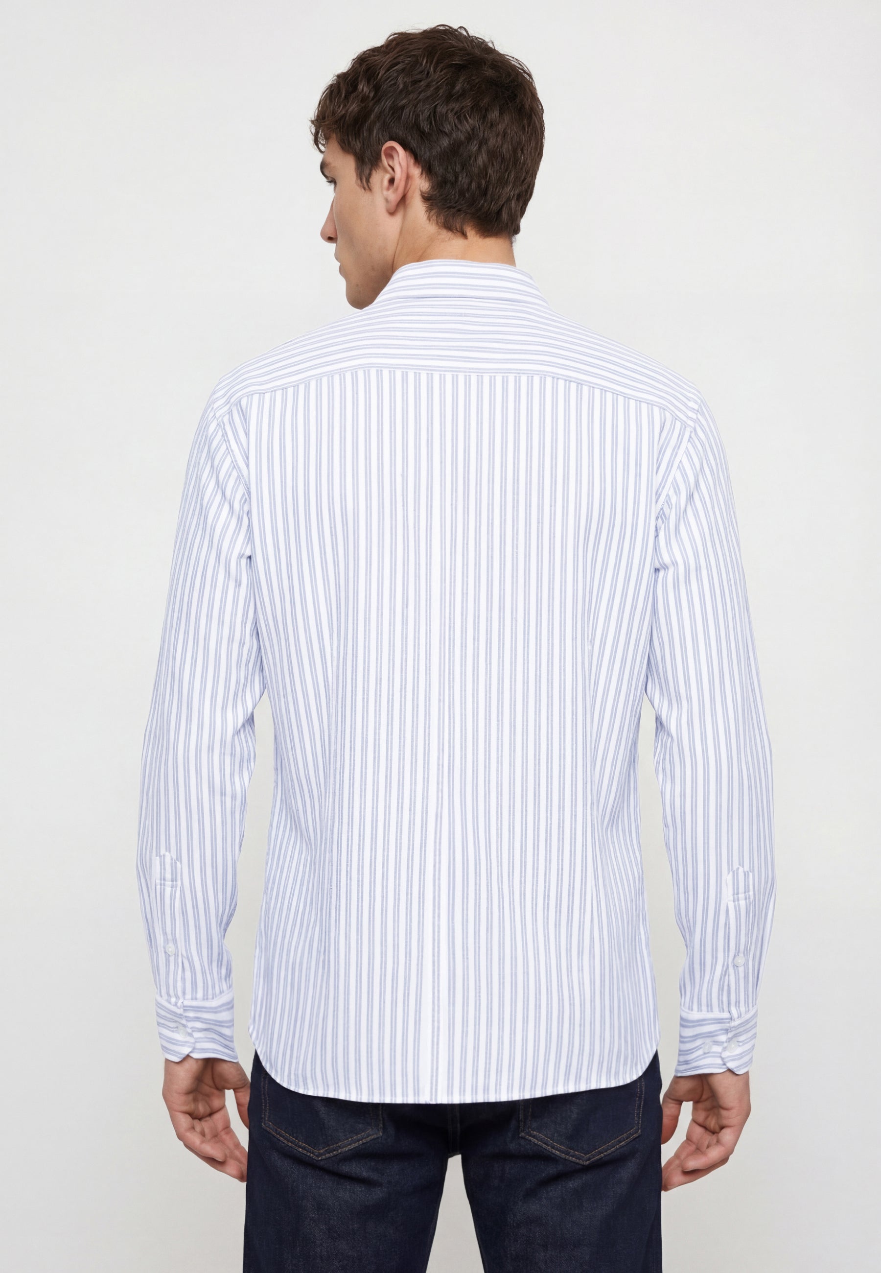 Stripe Shirt in Vintage Indigo Stripe Hemden Mavi